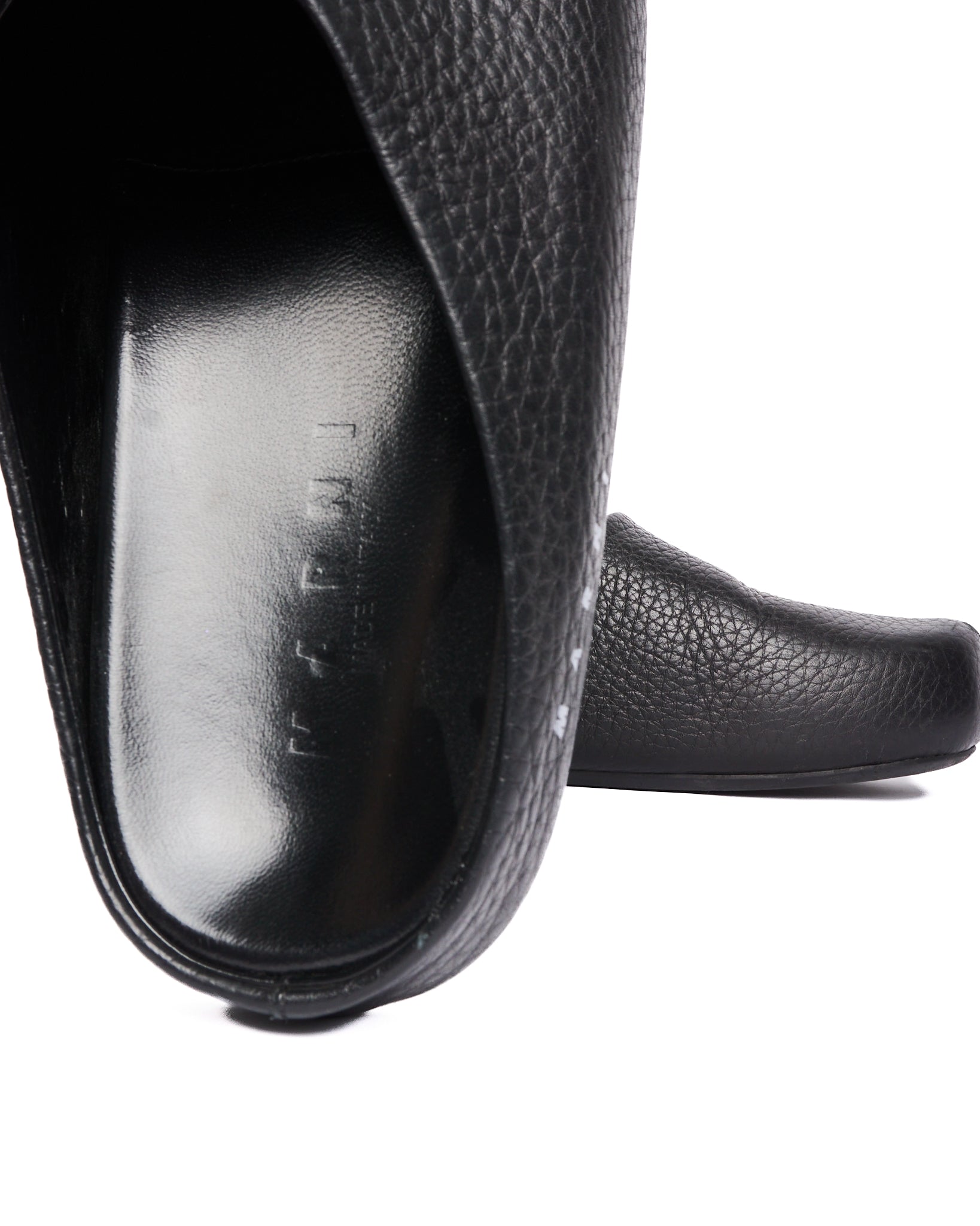 S/S21 Marni Grained Calf Leather Fussbett Sabot Clogs