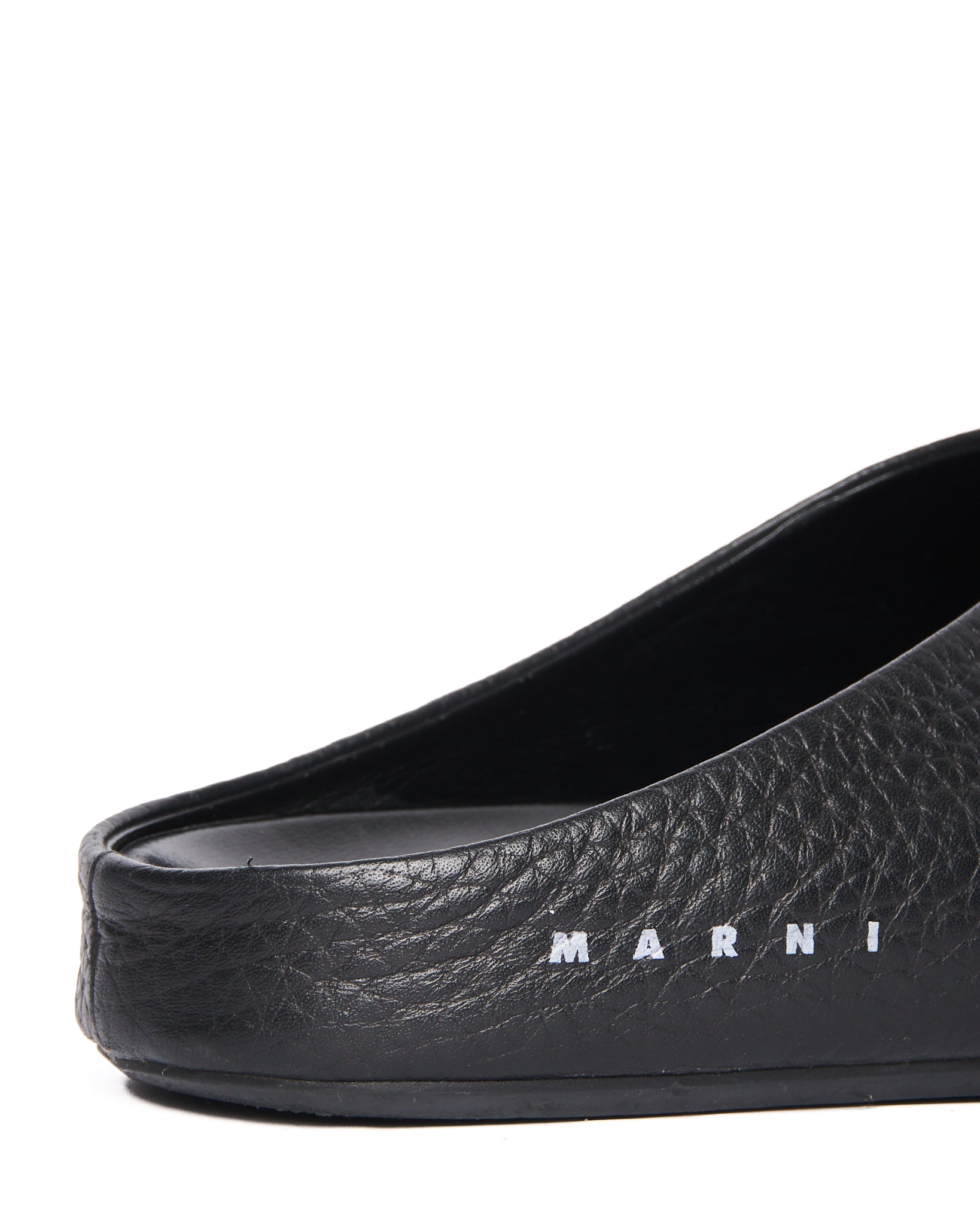 S/S21 Marni Grained Calf Leather Fussbett Sabot Clogs