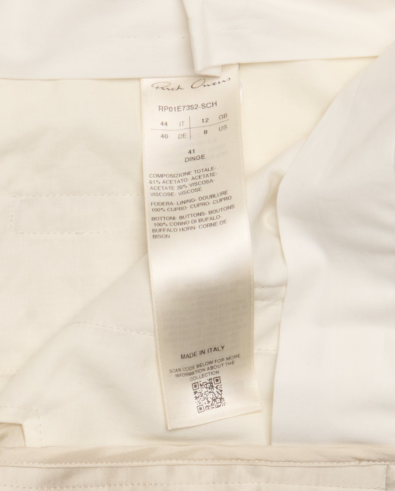 S/S21 Rick Owens “PHLEGETHON” Silk Dress Pants