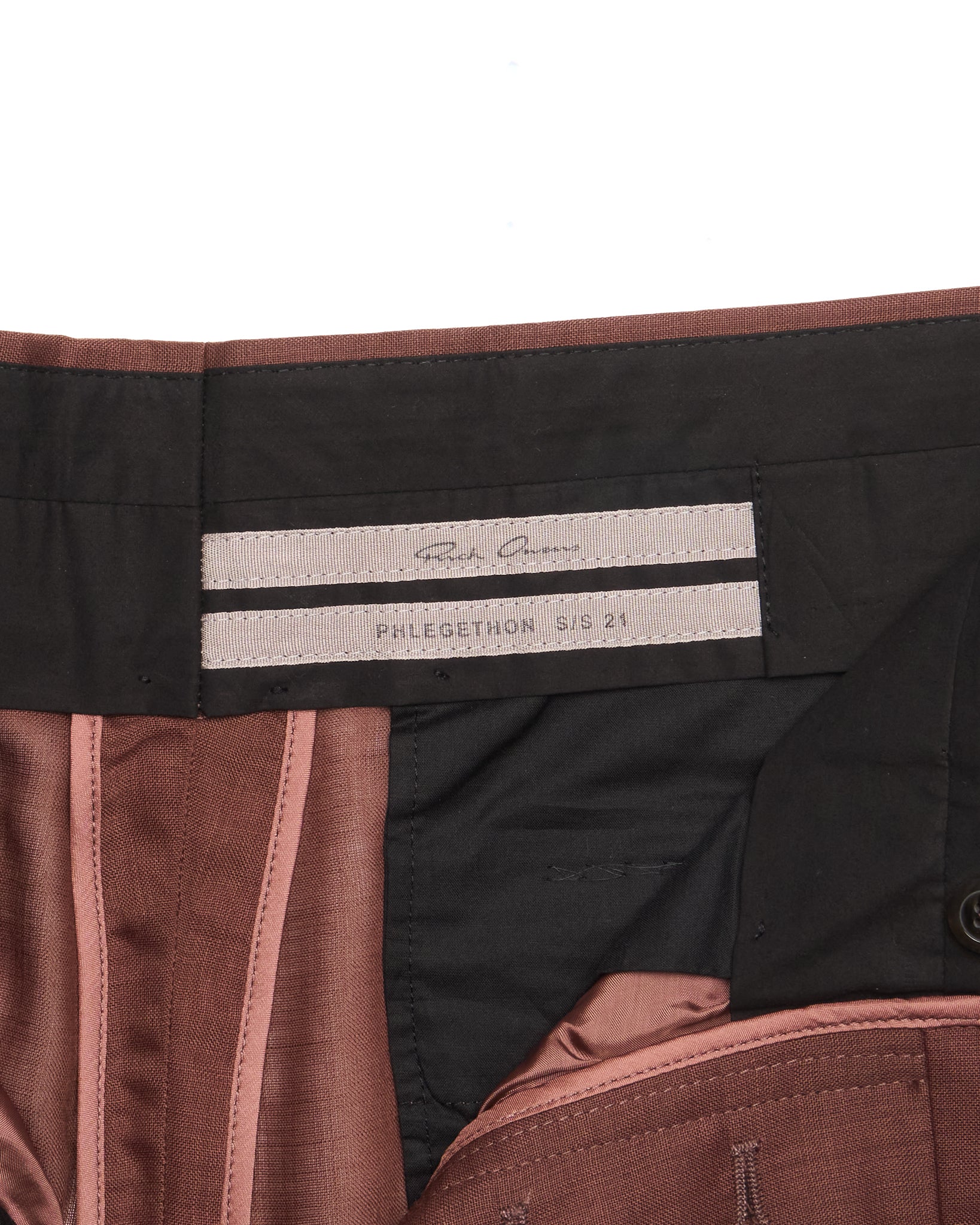 S/S21 Rick Owens “PHLEGETHON” Linen Dress Pants