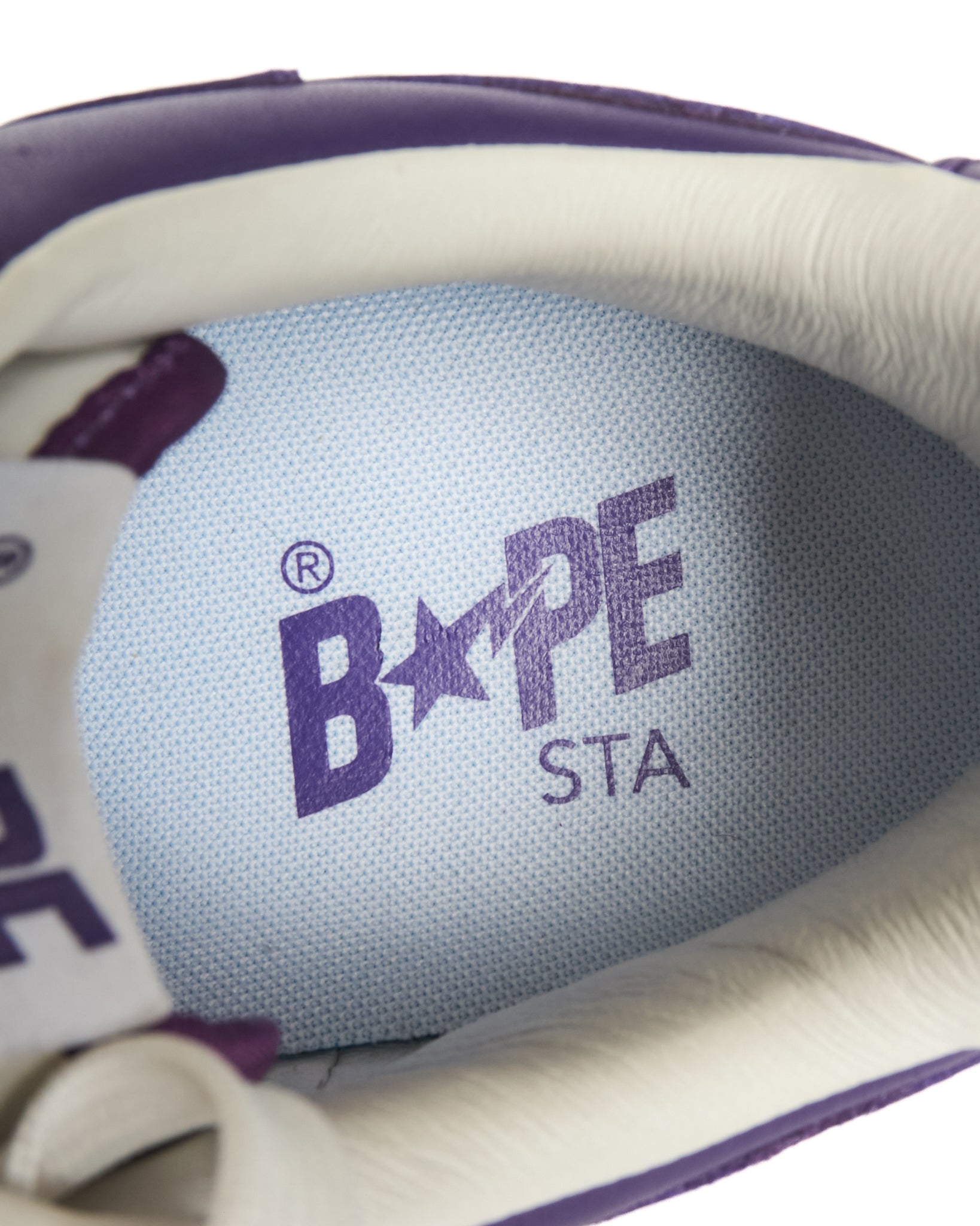 S/S22 BAPE Bapesta Purple Leather Low-Top Sneaker