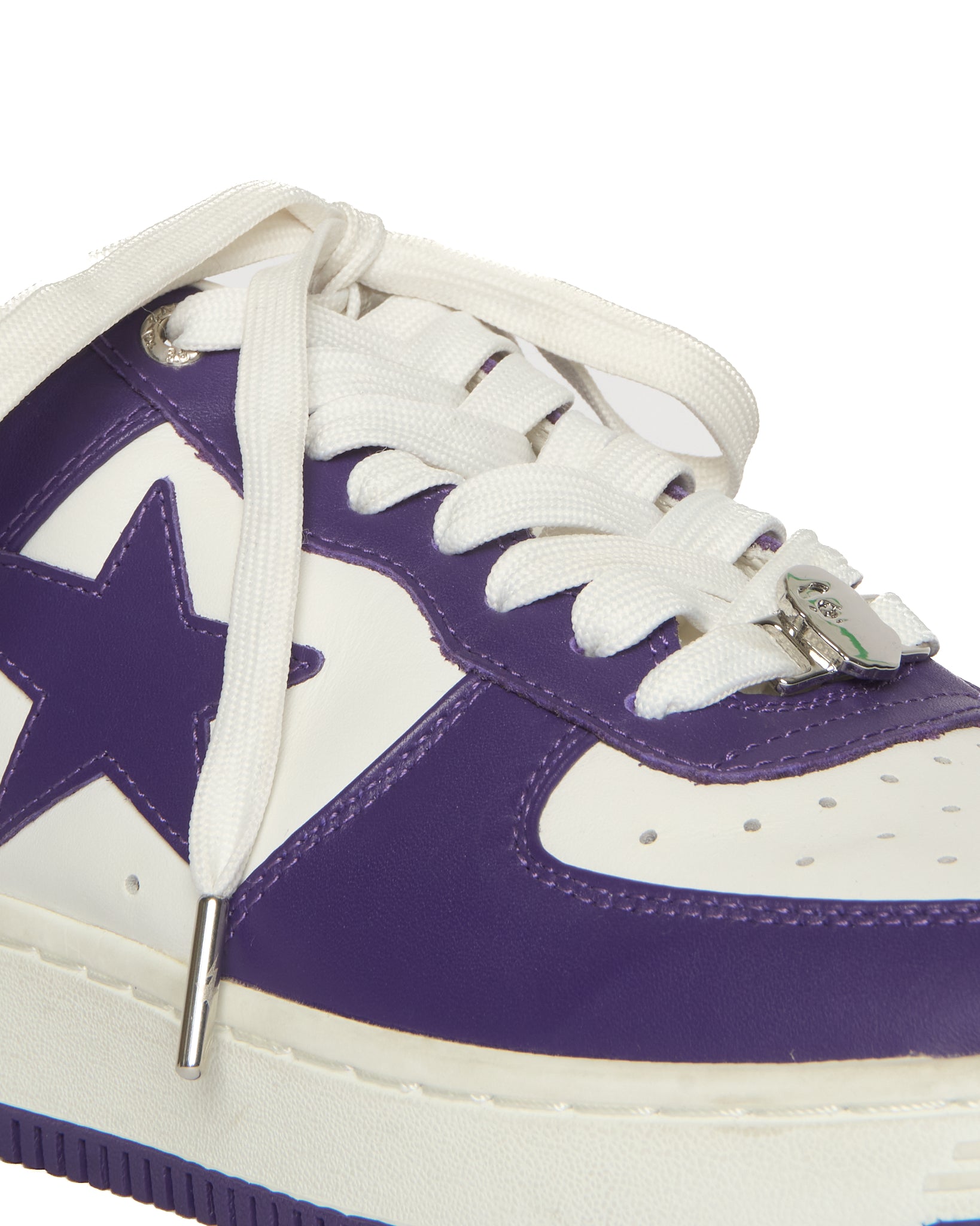S/S22 BAPE Bapesta Purple Leather Low-Top Sneaker