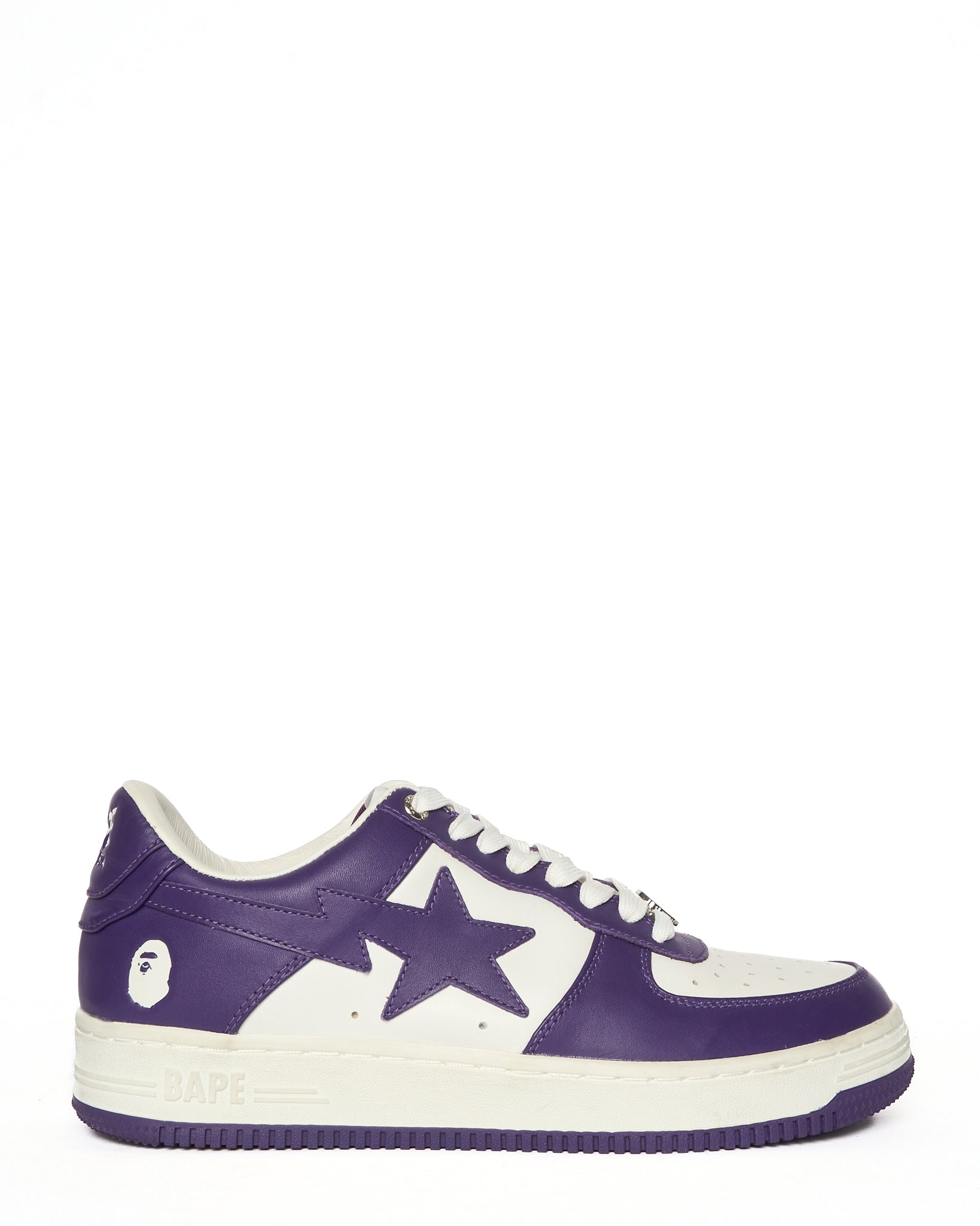 S/S22 BAPE Bapesta Purple Leather Low-Top Sneaker