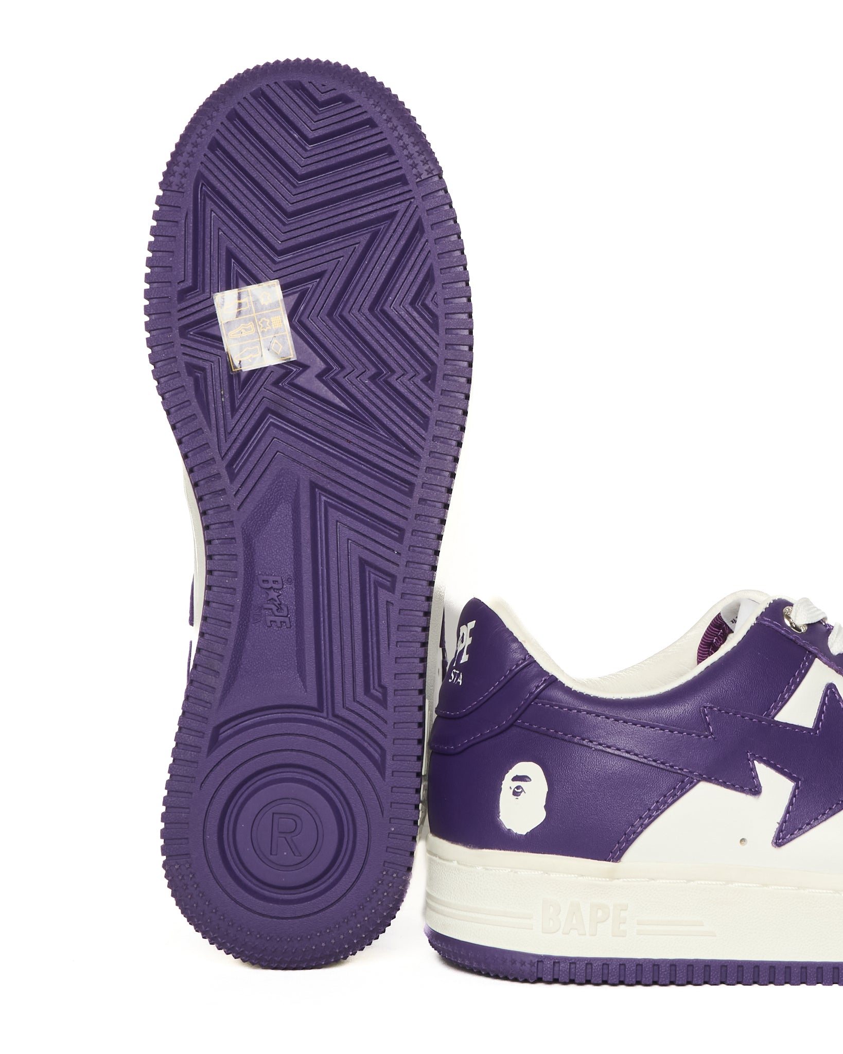S/S22 BAPE Bapesta Purple Leather Low-Top Sneaker