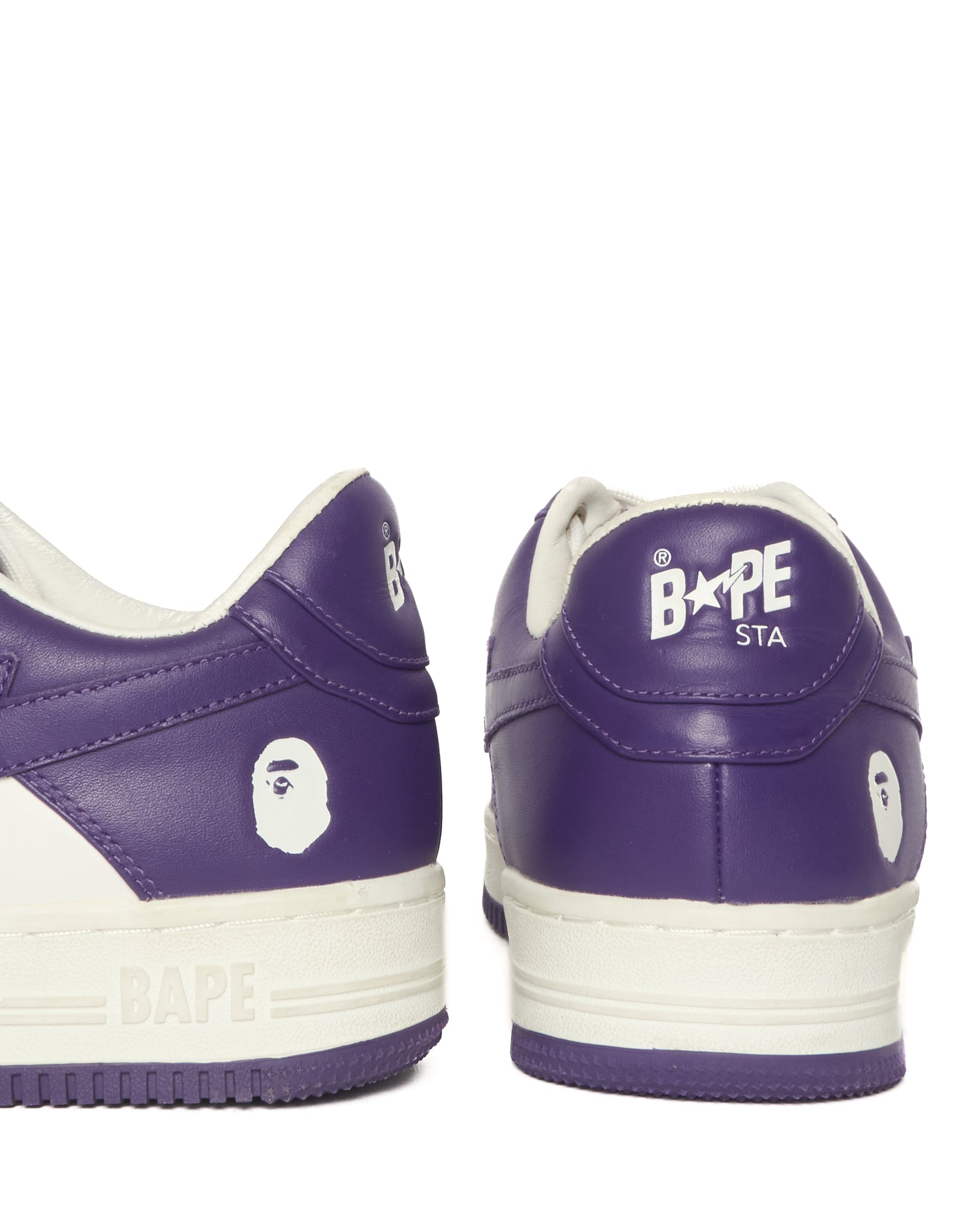 S/S22 BAPE Bapesta Purple Leather Low-Top Sneaker