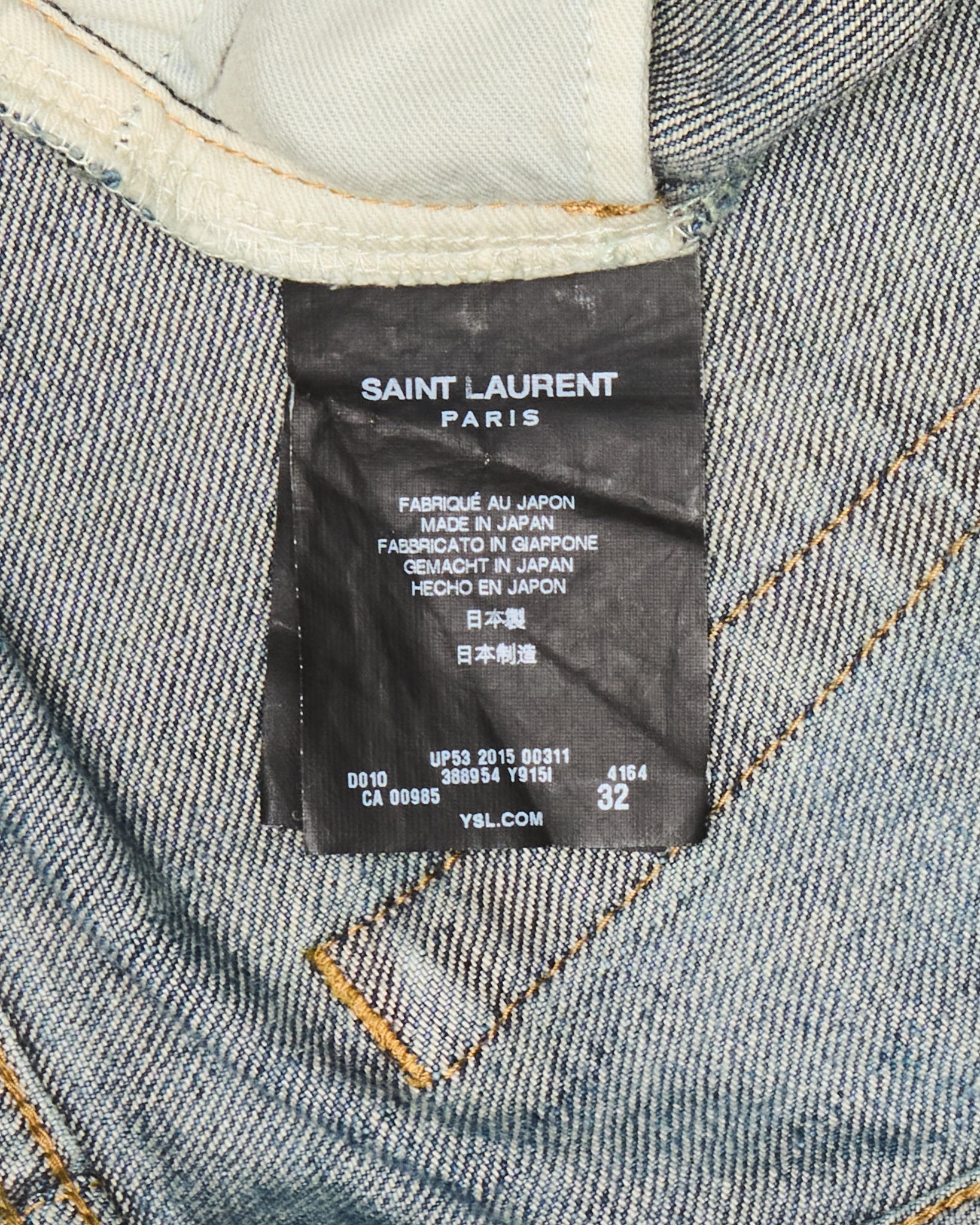 Saint Laurent Paris 'D02' Medium Indigo Slim-Fit Denim