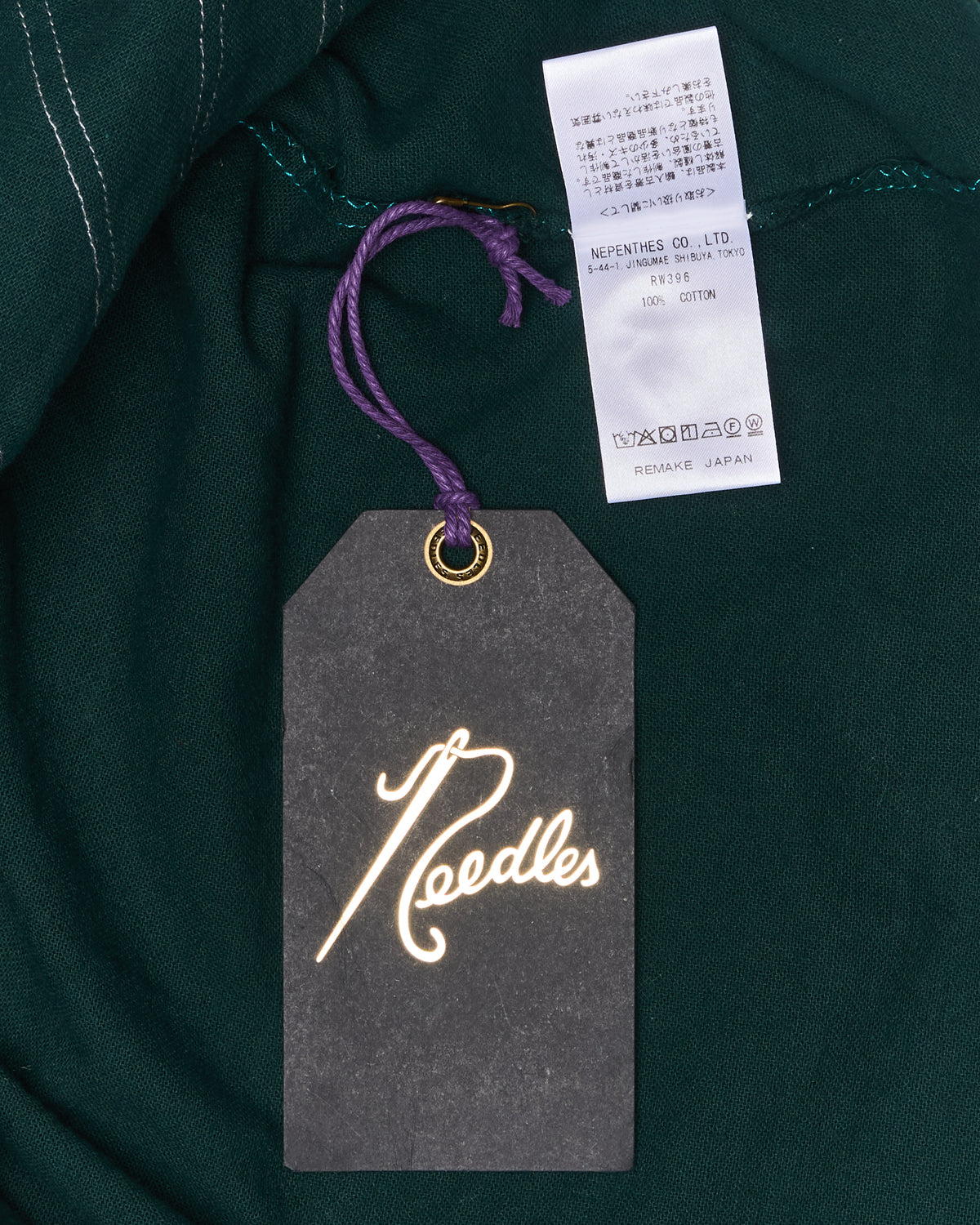 Needles Ribbon Flannel Green Plaid Shirt