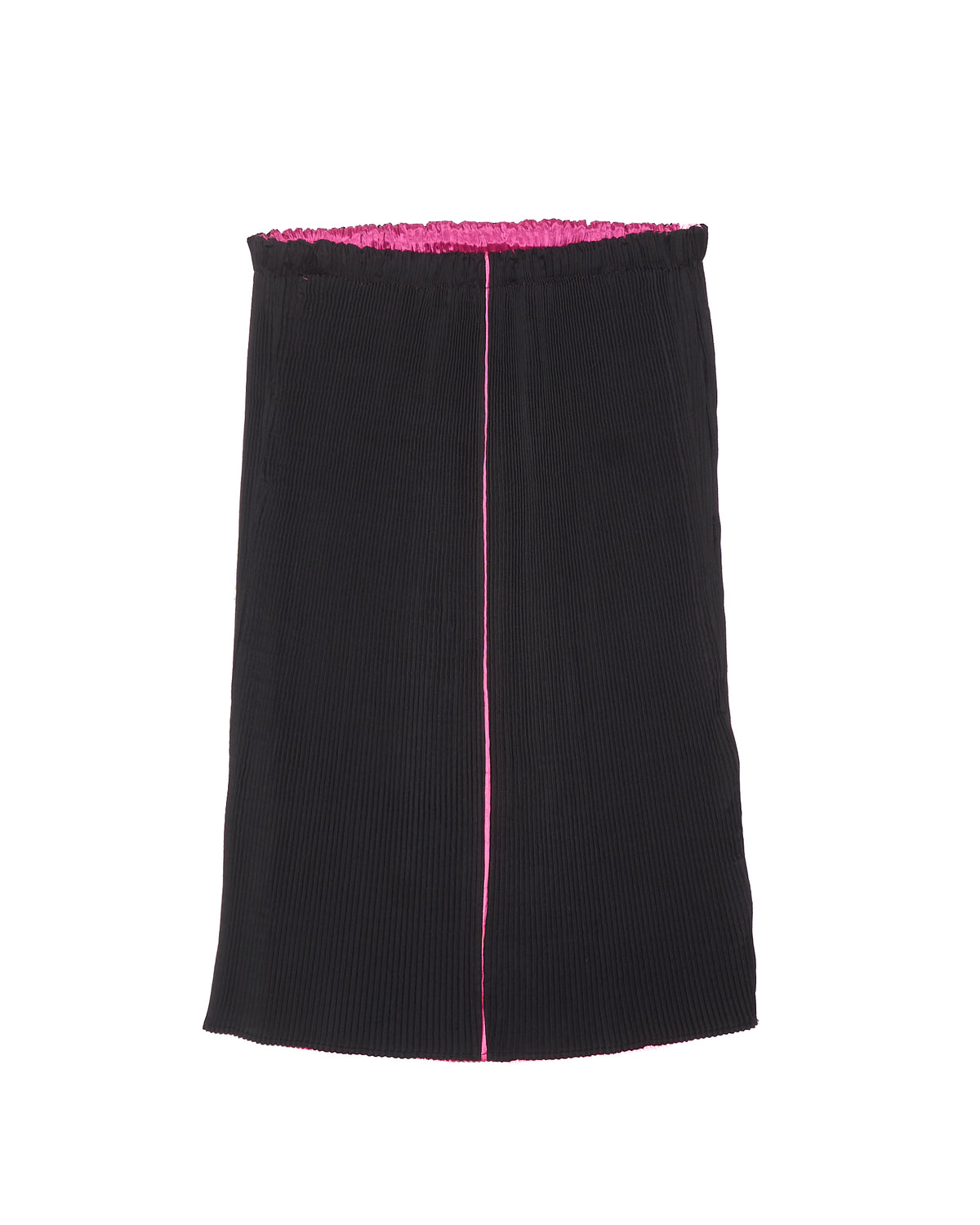 Issey Miyake Black/Magenta Reversible Pleated Above-The-Knee Skirt