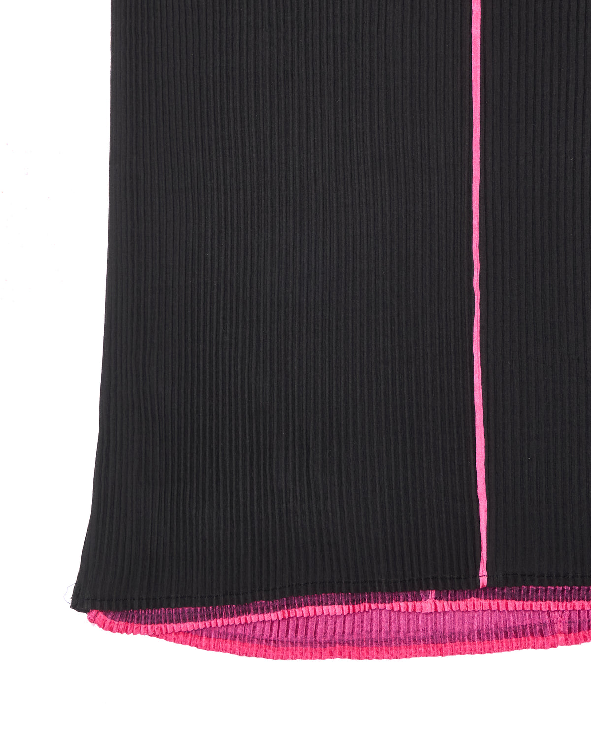Issey Miyake Black/Magenta Reversible Pleated Above-The-Knee Skirt