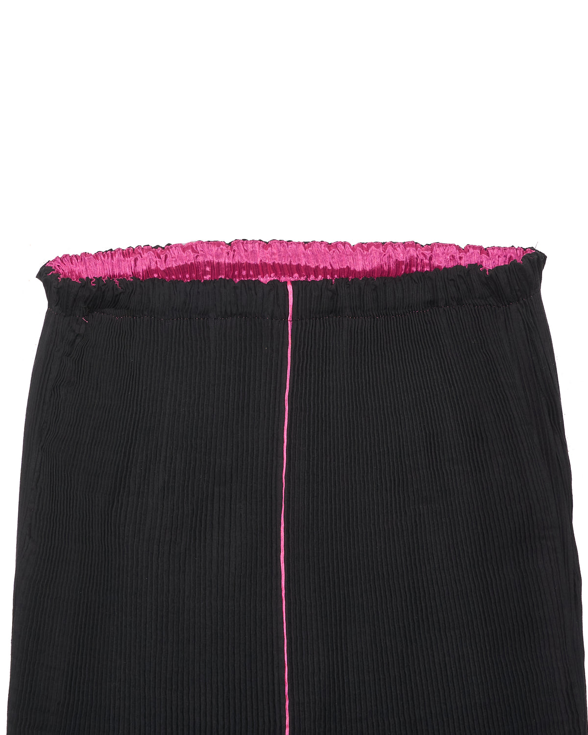 Issey Miyake Black/Magenta Reversible Pleated Above-The-Knee Skirt