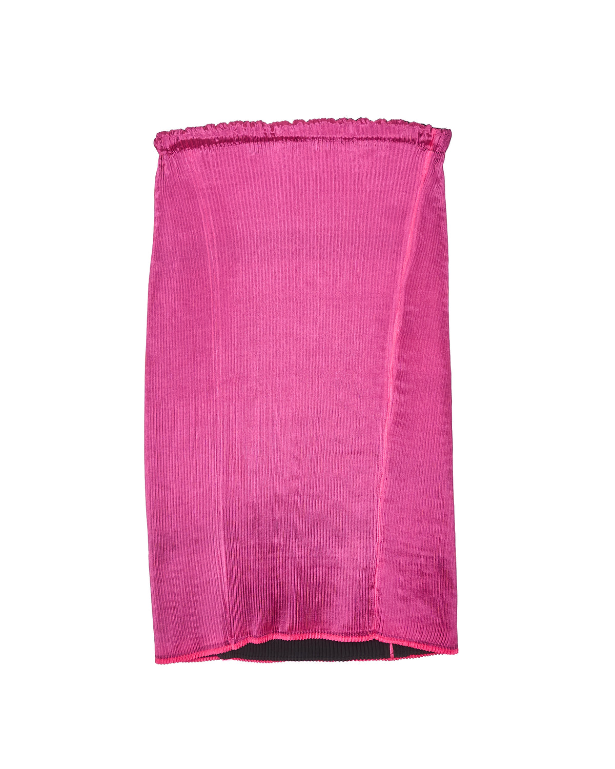 Issey Miyake Black/Magenta Reversible Pleated Above-The-Knee Skirt