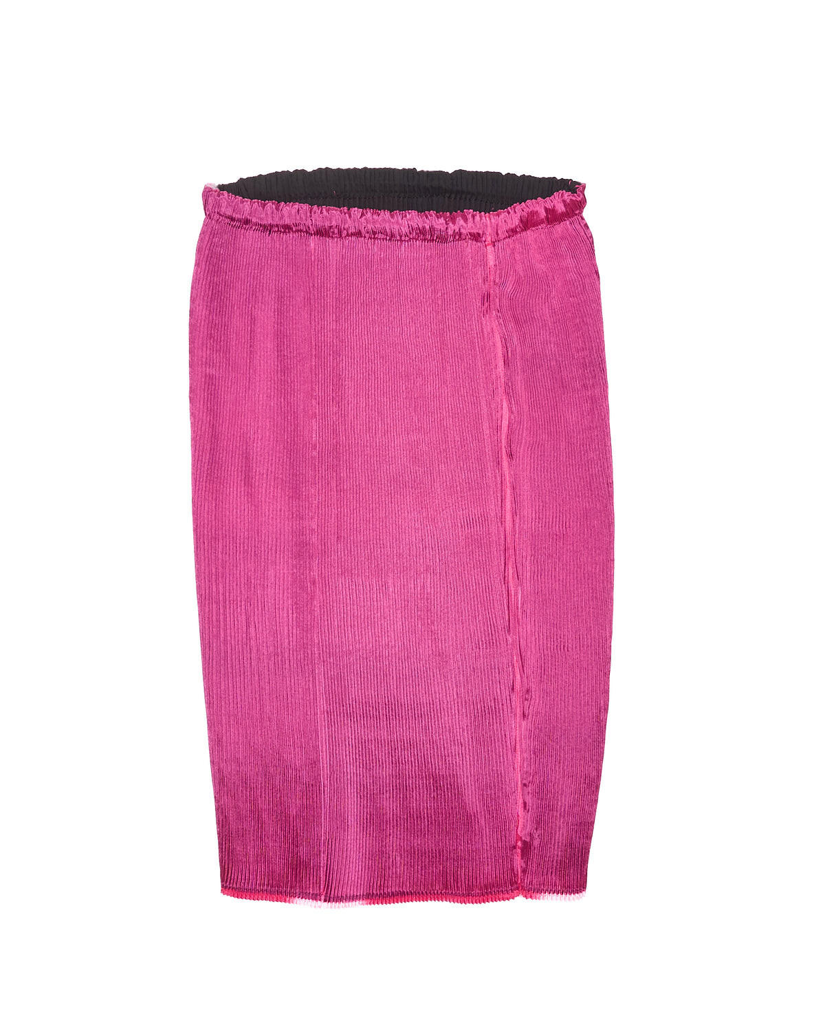 Issey Miyake Black/Magenta Reversible Pleated Above-The-Knee Skirt