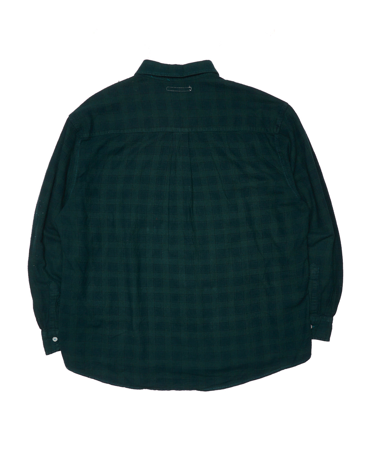 Needles Ribbon Flannel Green Plaid Shirt