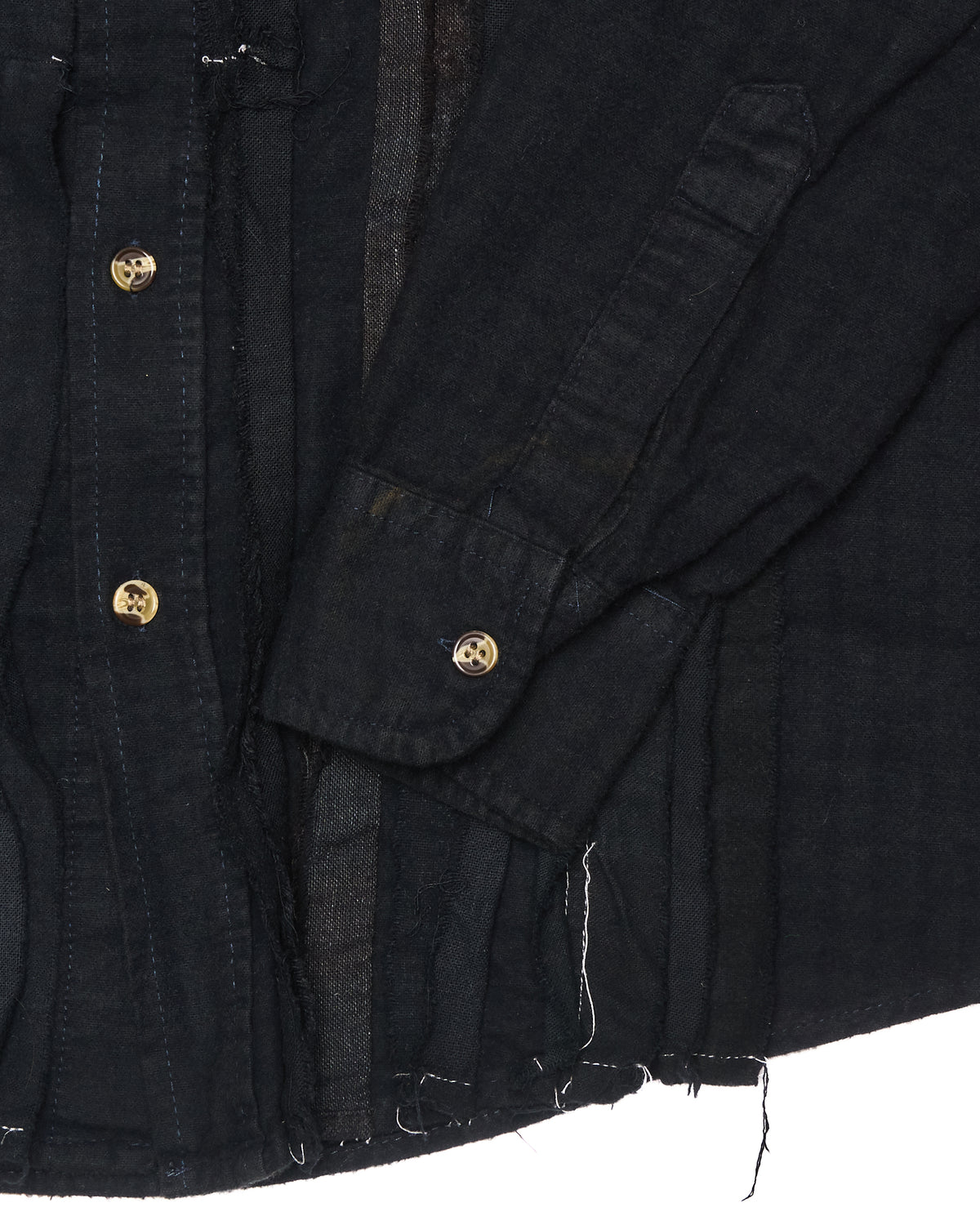 Rebuild by Needles Black Flannel Ribbon Shirt