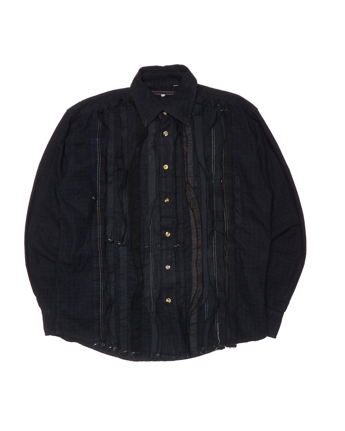 Rebuild by Needles Black Flannel Ribbon Shirt