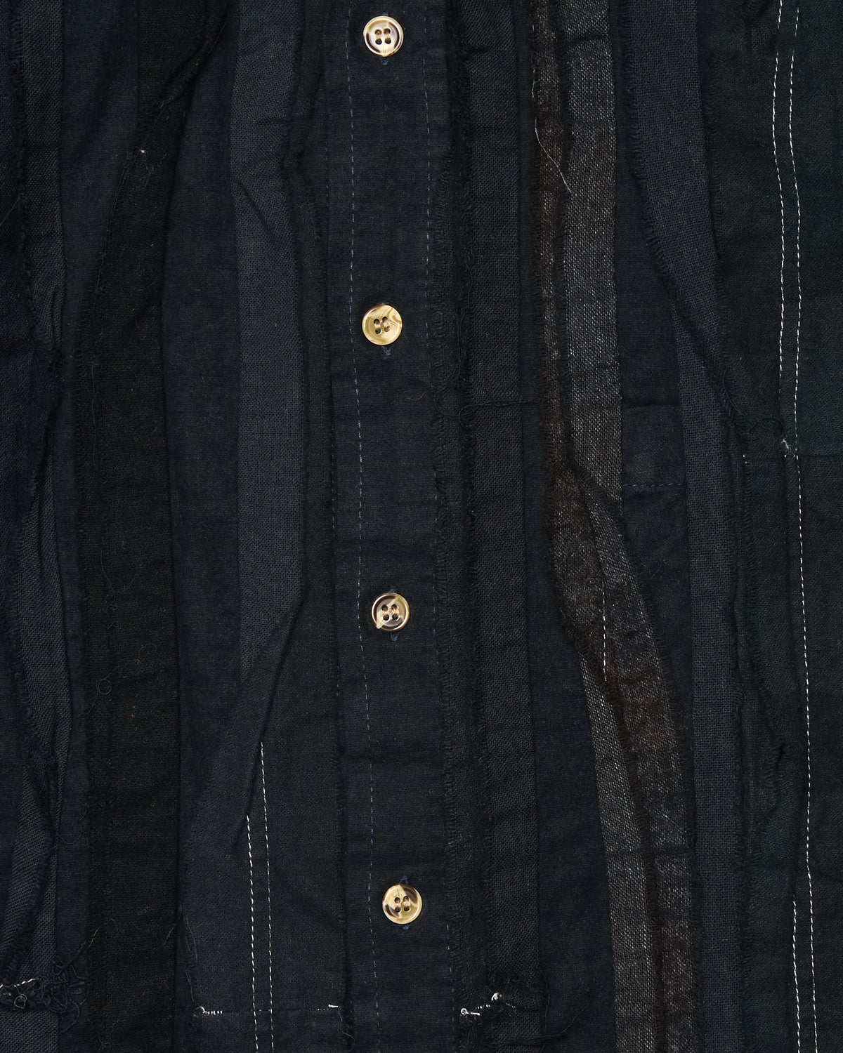 Rebuild by Needles Black Flannel Ribbon Shirt