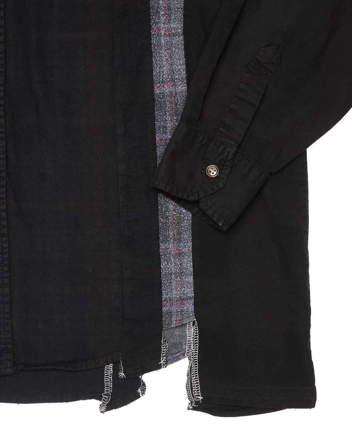 Needles “7 Cuts” Over Dye Black Flannel Shirt