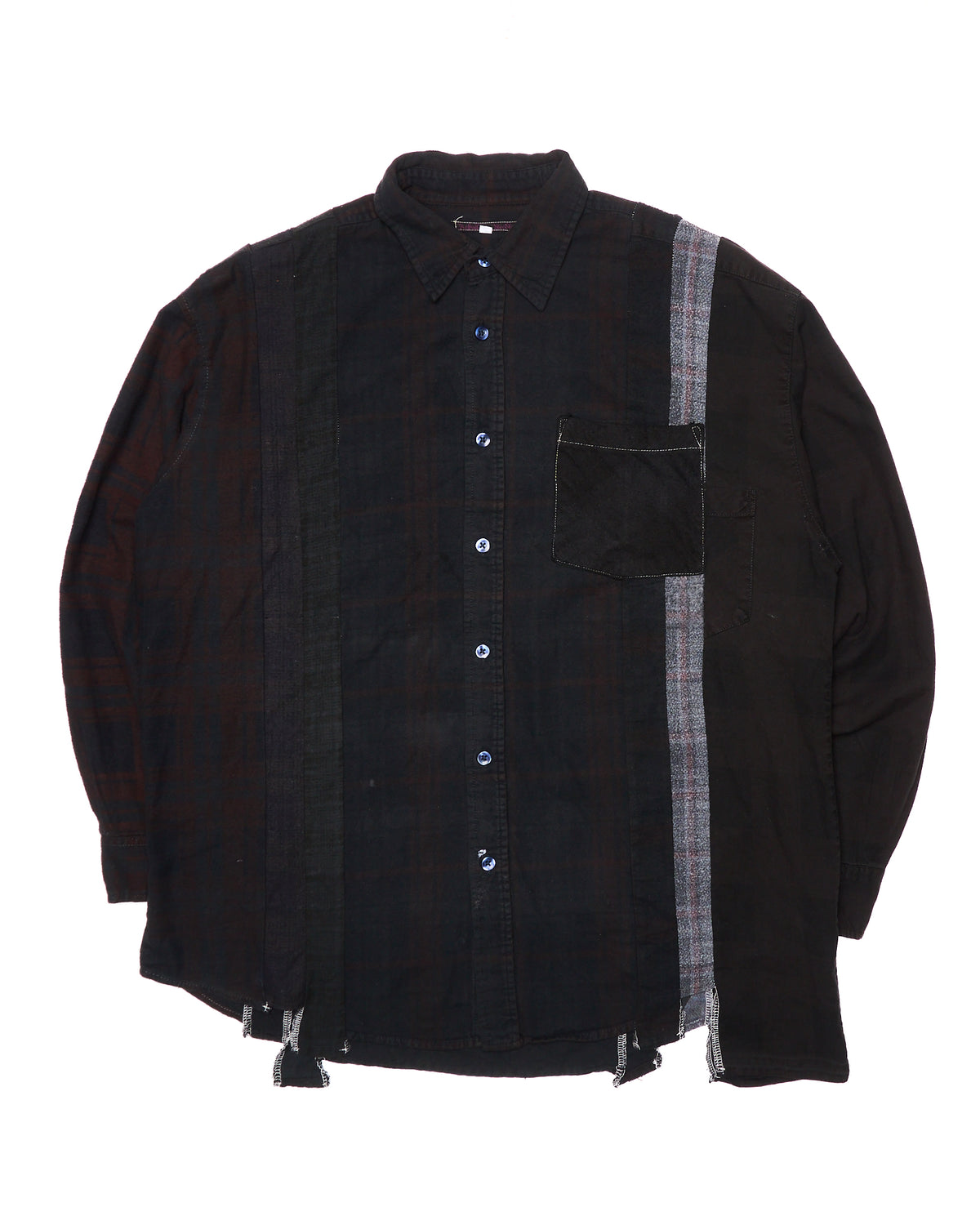 Needles “7 Cuts” Over Dye Black Flannel Shirt