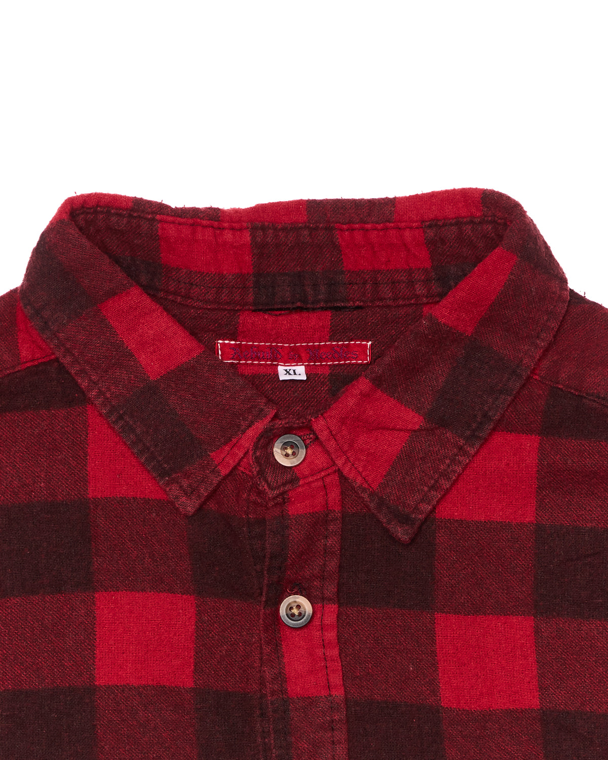 Needles “7 Cuts” Over Dye Red Flannel Shirt