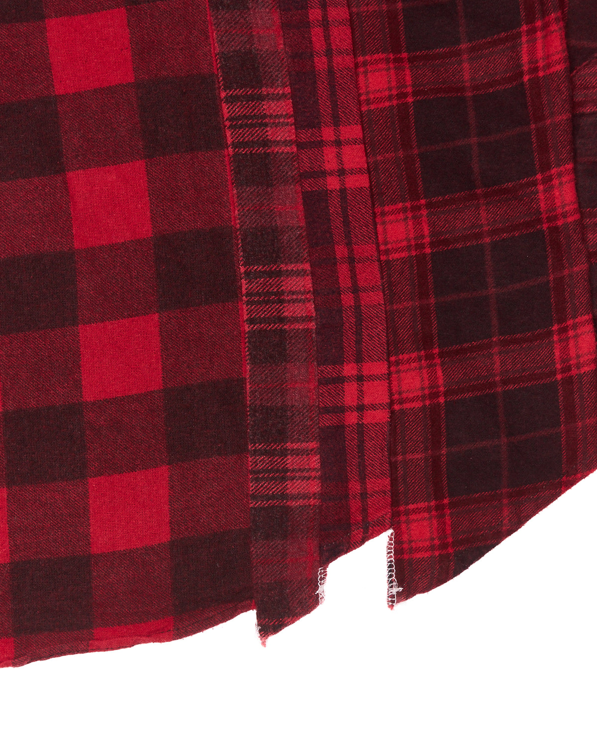 Needles “7 Cuts” Over Dye Red Flannel Shirt