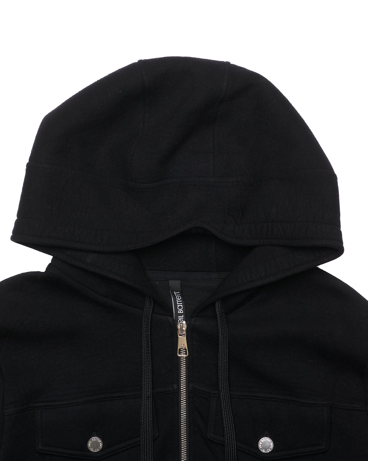 Neil Barrett Hooded Utility Black Zip-Up Jacket