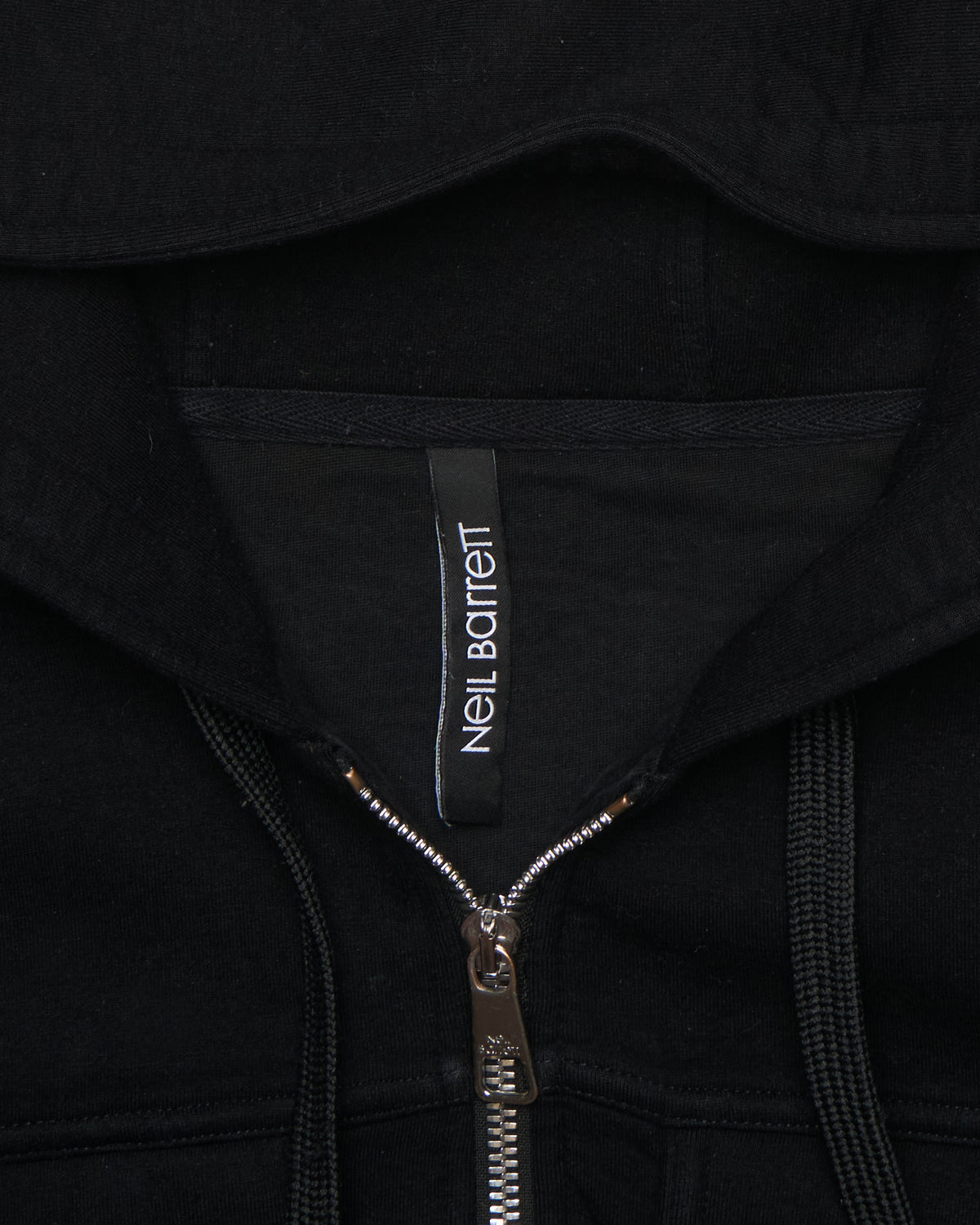 Neil Barrett Hooded Utility Black Zip-Up Jacket