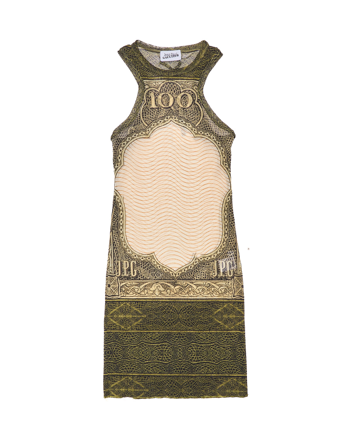 Jean Paul Gaultier "Cartouche" Mesh Sleeveless Mini Dress