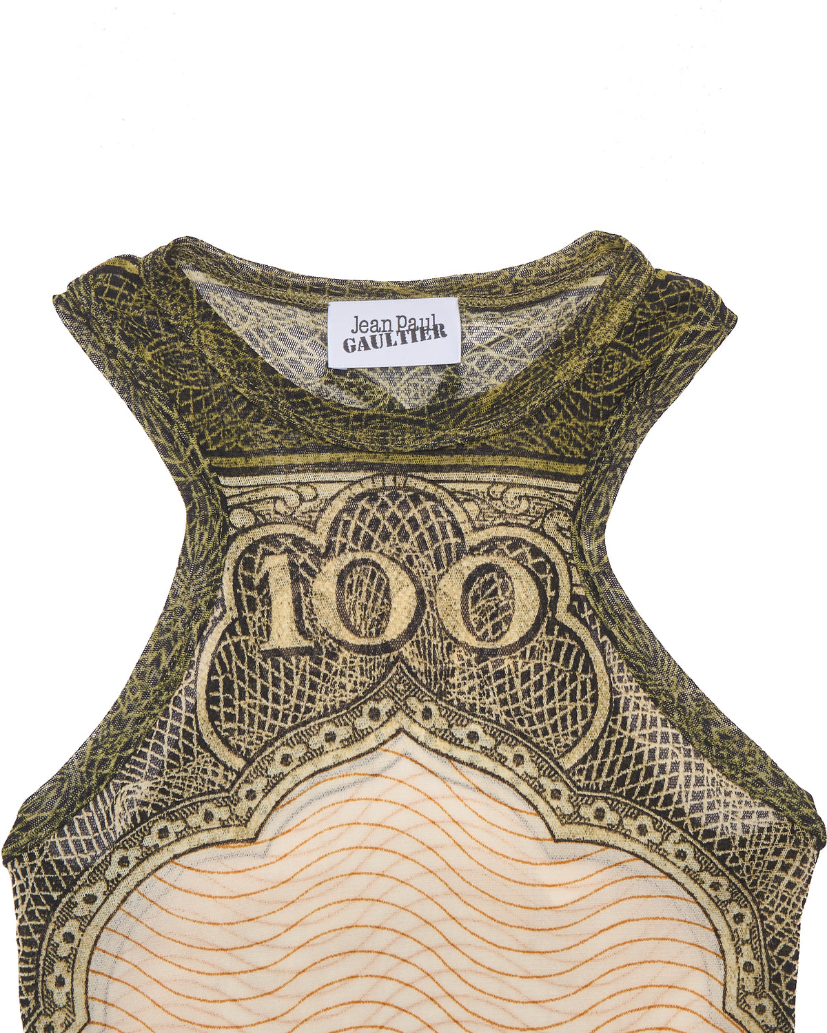 Jean Paul Gaultier "Cartouche" Mesh Sleeveless Mini Dress
