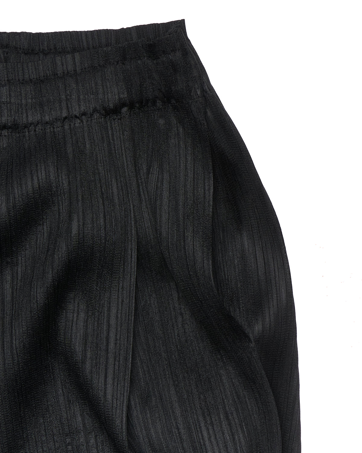 Issey Miyake Pleats Please Black 'Light Wave' Trousers