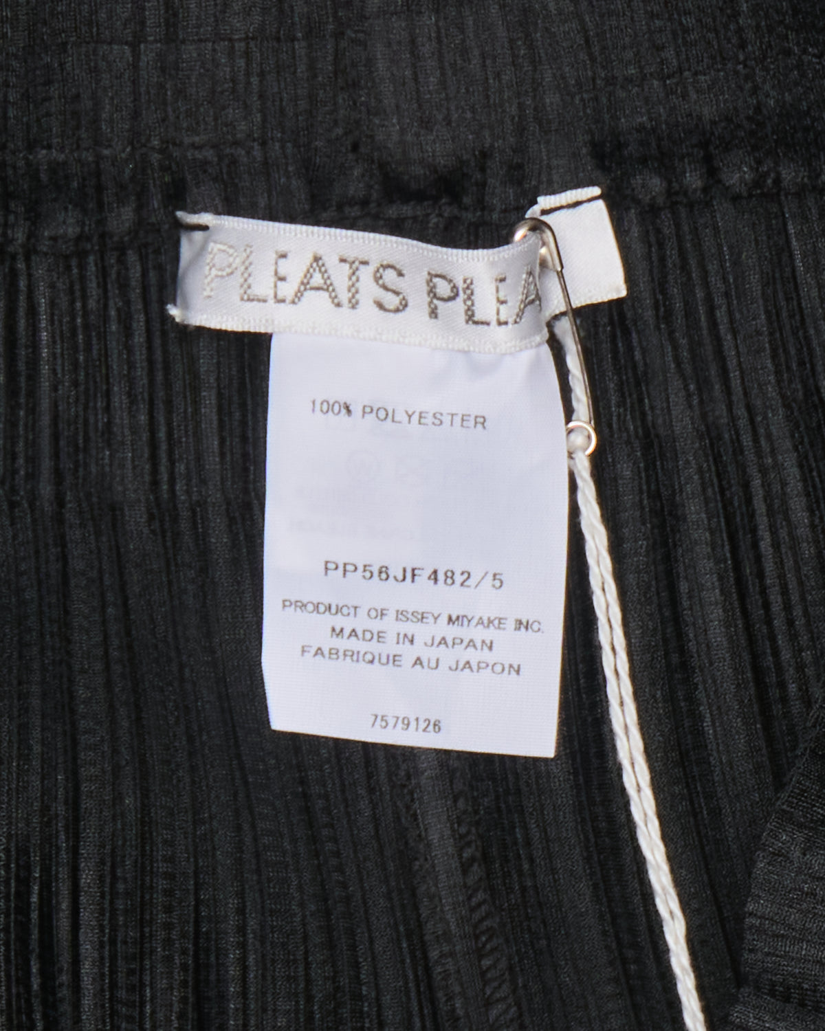 Issey Miyake Pleats Please Black 'Light Wave' Trousers