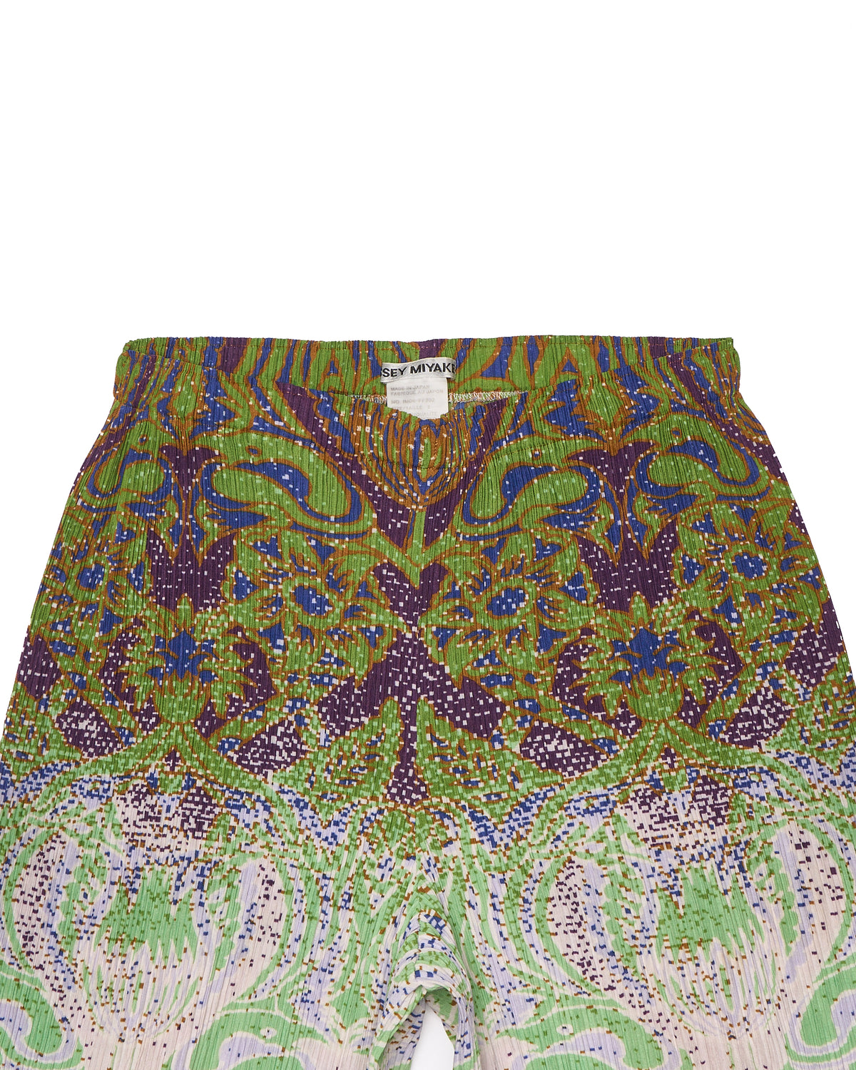 Issey Miyake Gradient Multicolour Paisley Print Pleated Trousers