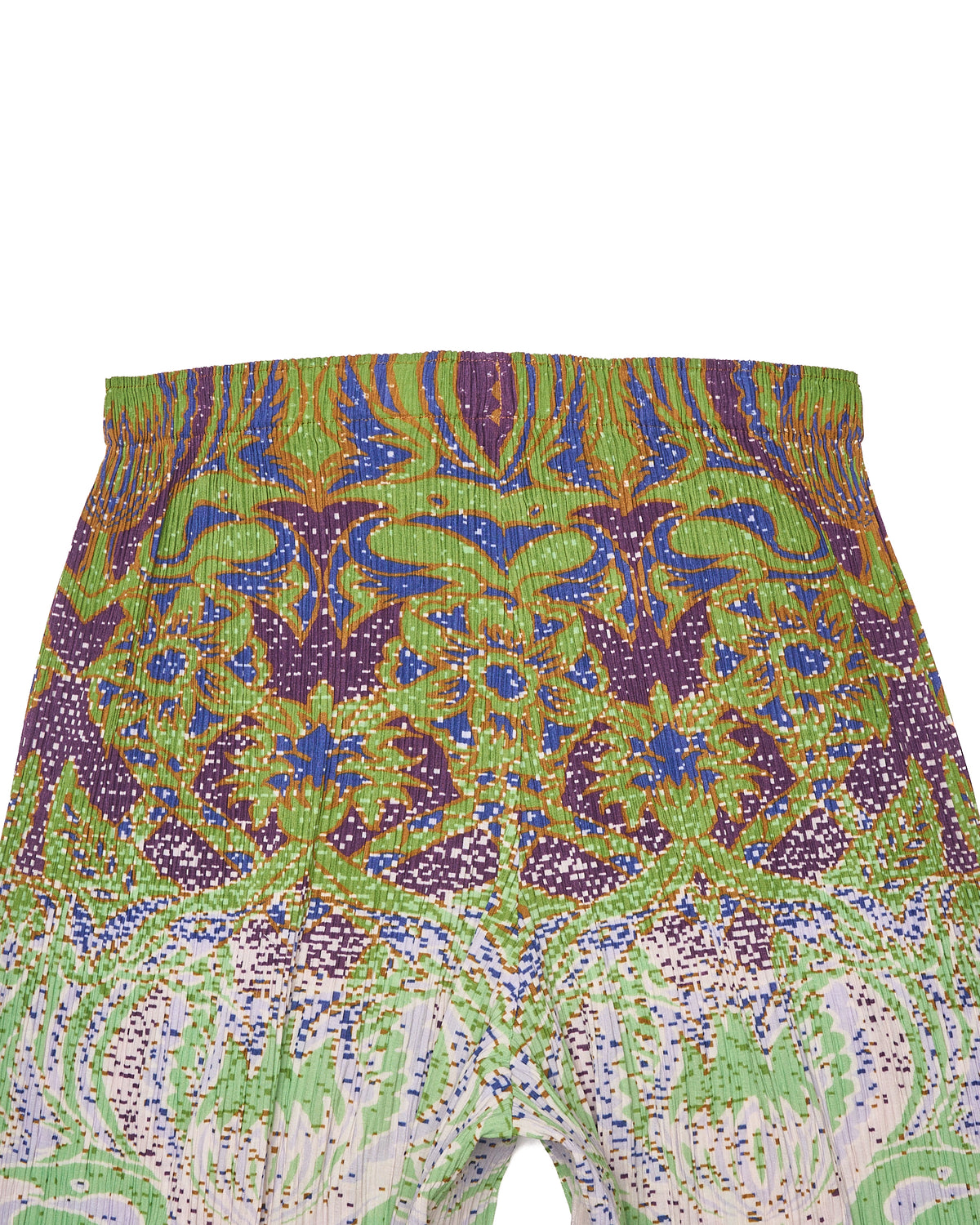 Issey Miyake Gradient Multicolour Paisley Print Pleated Trousers