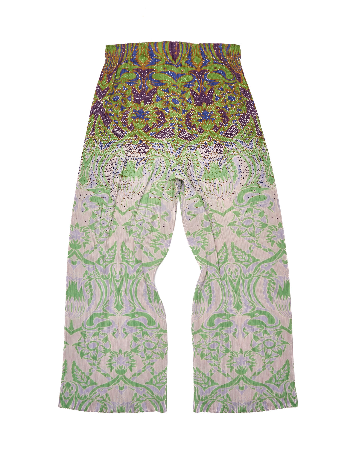 Issey Miyake Gradient Multicolour Paisley Print Pleated Trousers