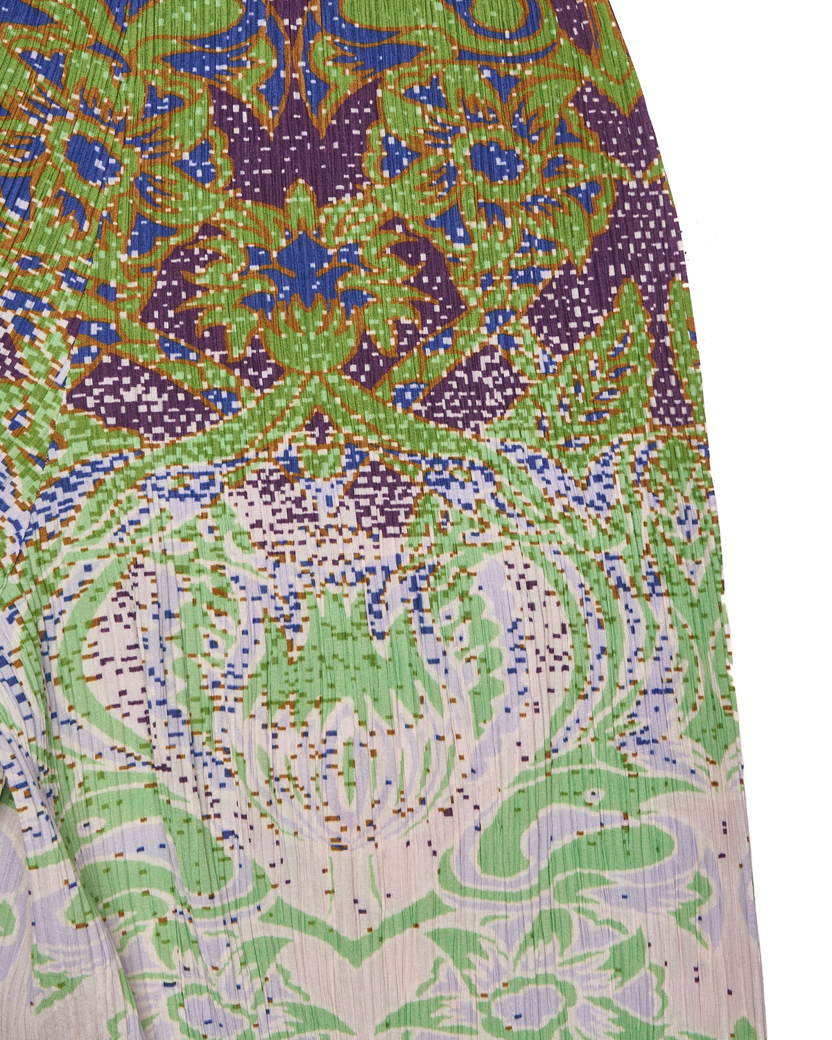 Issey Miyake Gradient Multicolour Paisley Print Pleated Trousers