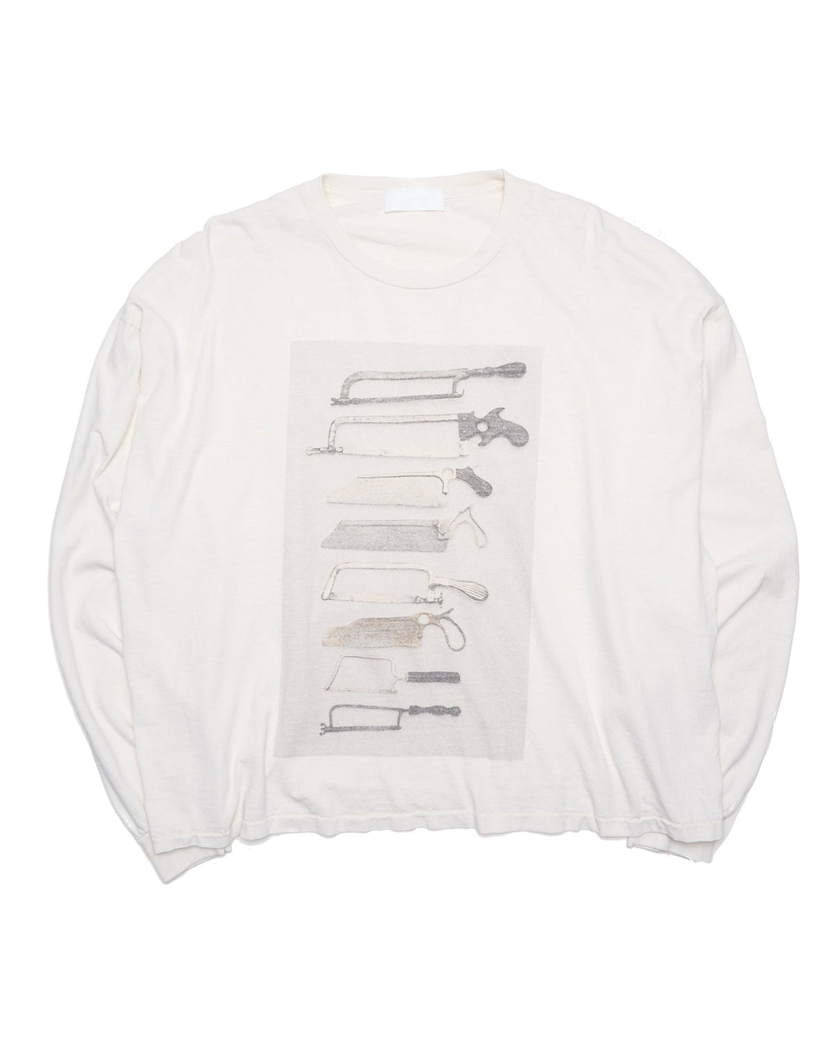 Alexander Digenova Saw Graphic Long Sleeve Crew Neck Tee