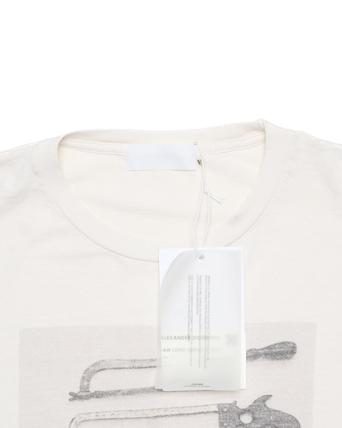 Alexander Digenova Saw Graphic Long Sleeve Crew Neck Tee