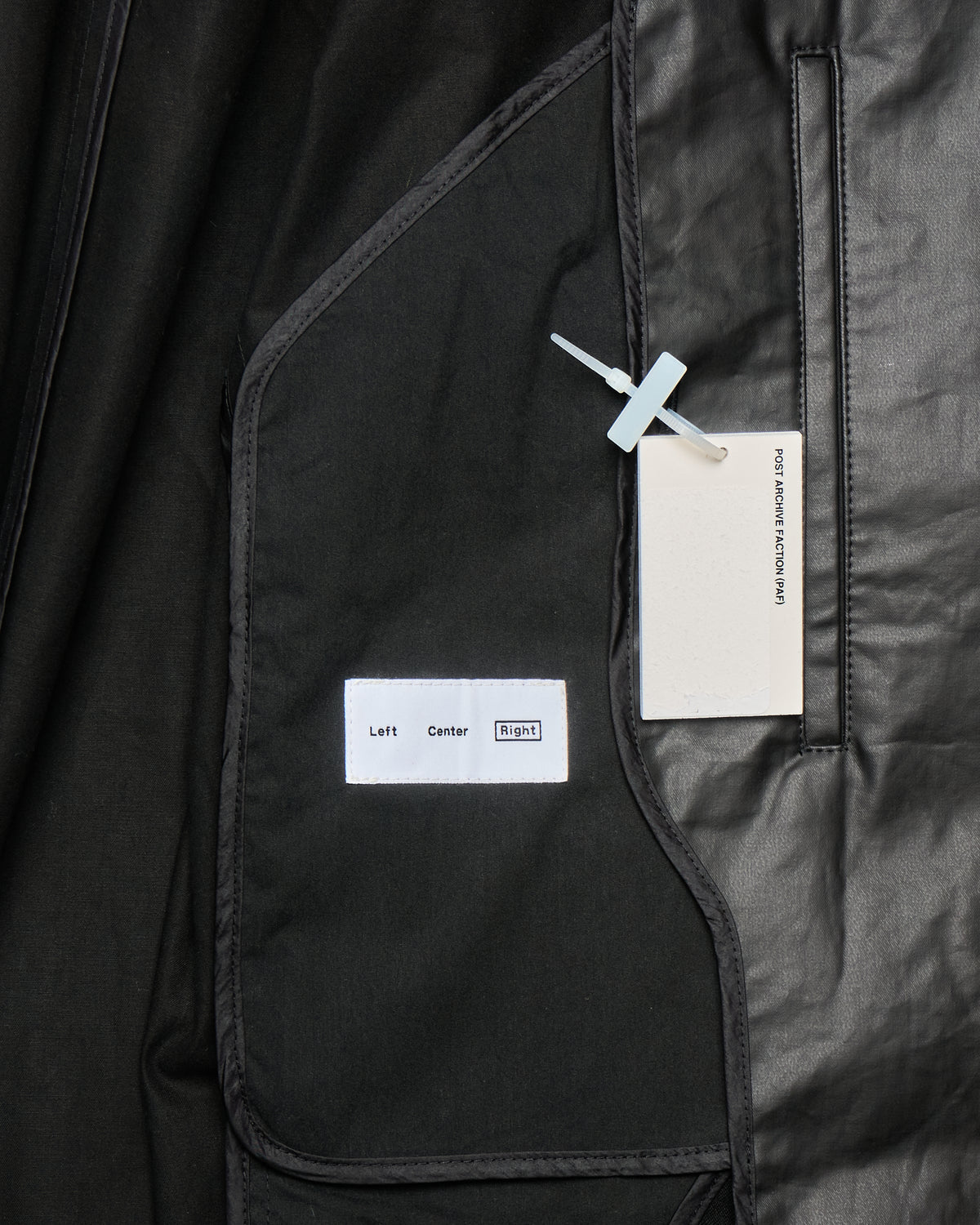 Post Archive Faction 5.1 (Right) Black Coated Rain Coat