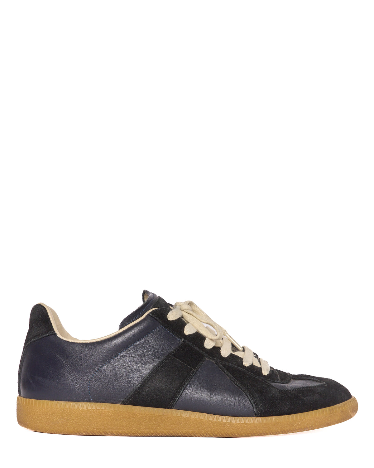 Maison Margiela Black Nappa Leather Replica Sneakers