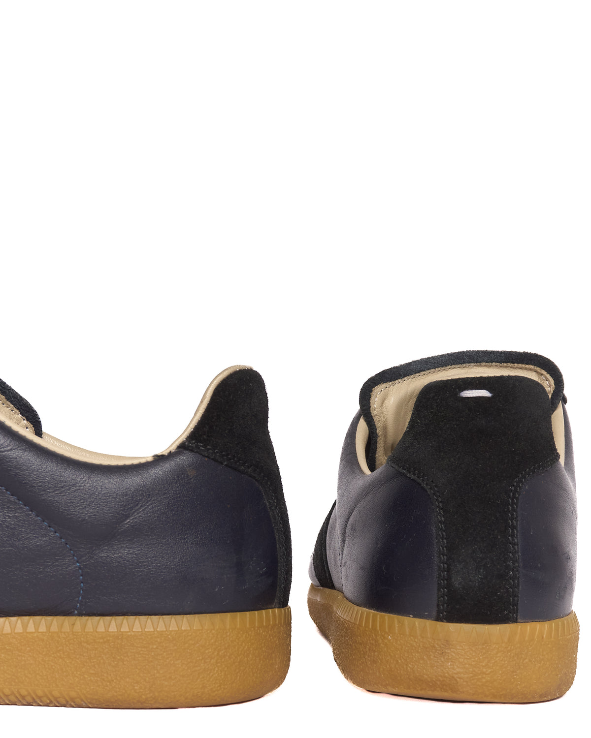 Maison Margiela Black Nappa Leather Replica Sneakers