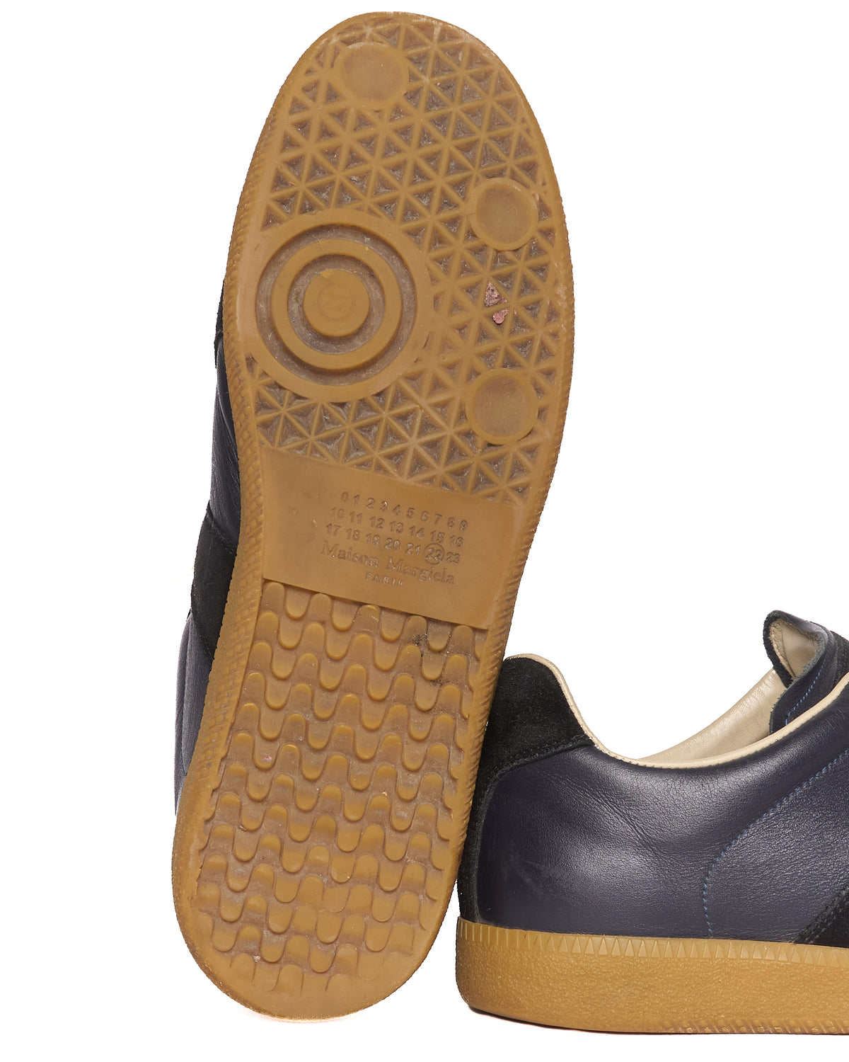 Maison Margiela Black Nappa Leather Replica Sneakers