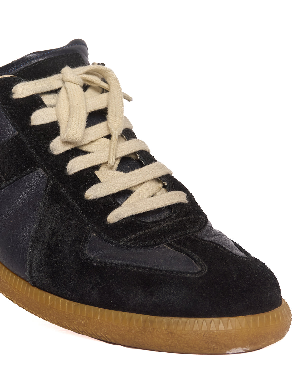 Maison Margiela Black Nappa Leather Replica Sneakers