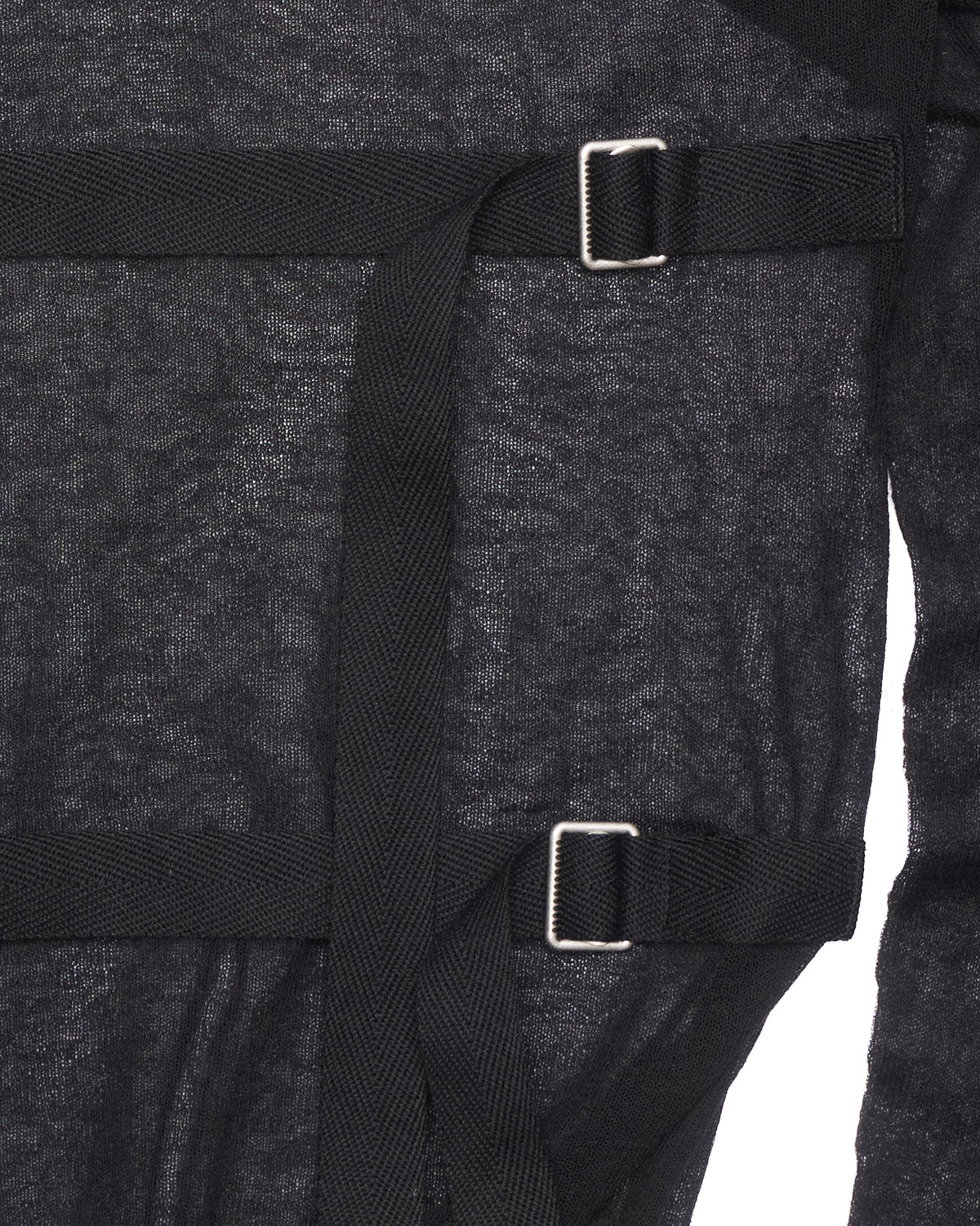 Ann Demeulemeester 'Betsy' Sheer Harness Detail Long Sleeve Knit Tee