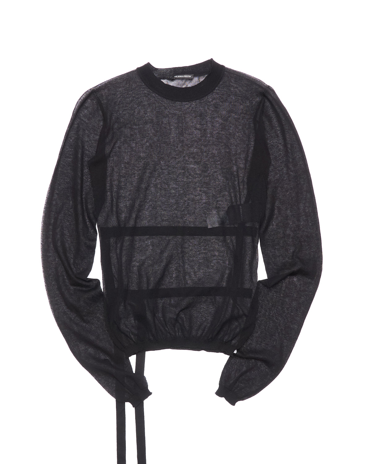 Ann Demeulemeester 'Betsy' Sheer Harness Detail Long Sleeve Knit Tee