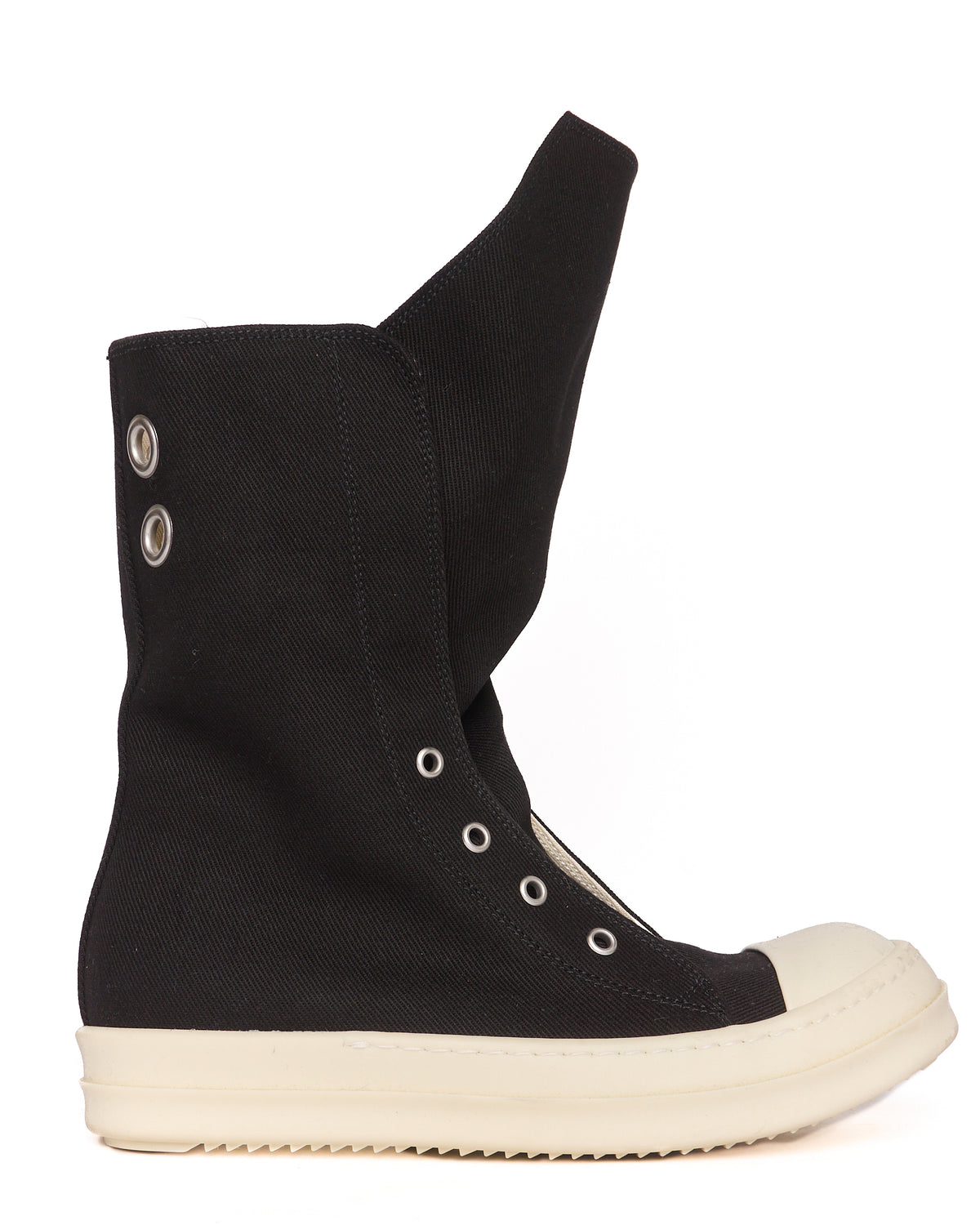 Rick Owens DRKSHDW Black/Milk 'Boot Sneak' High Top Sneakers