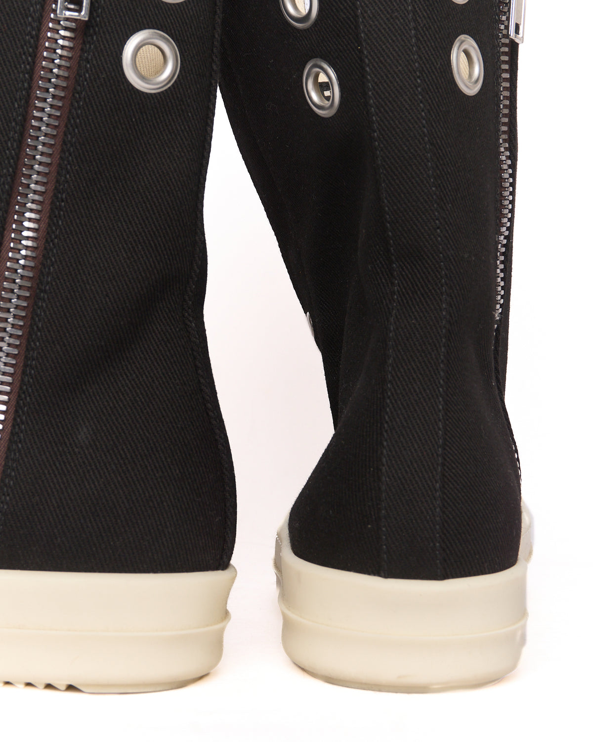 Rick Owens DRKSHDW Black/Milk 'Boot Sneak' High Top Sneakers