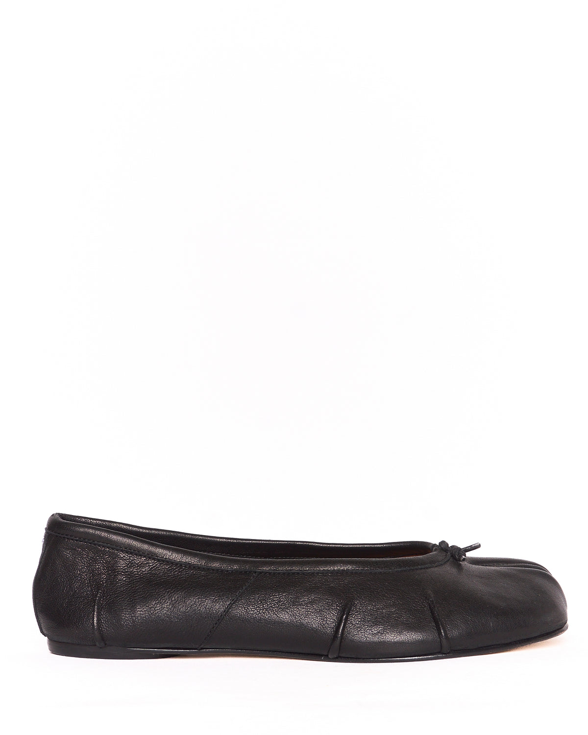 Maison Margiela Black Leather Tabi Ballerina Flats