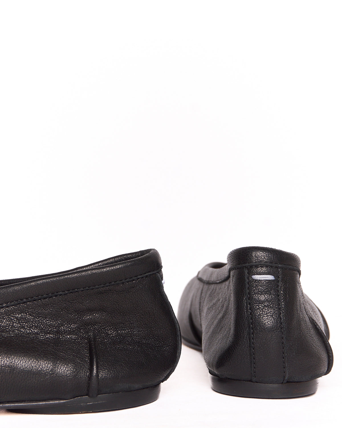 Maison Margiela Black Leather Tabi Ballerina Flats