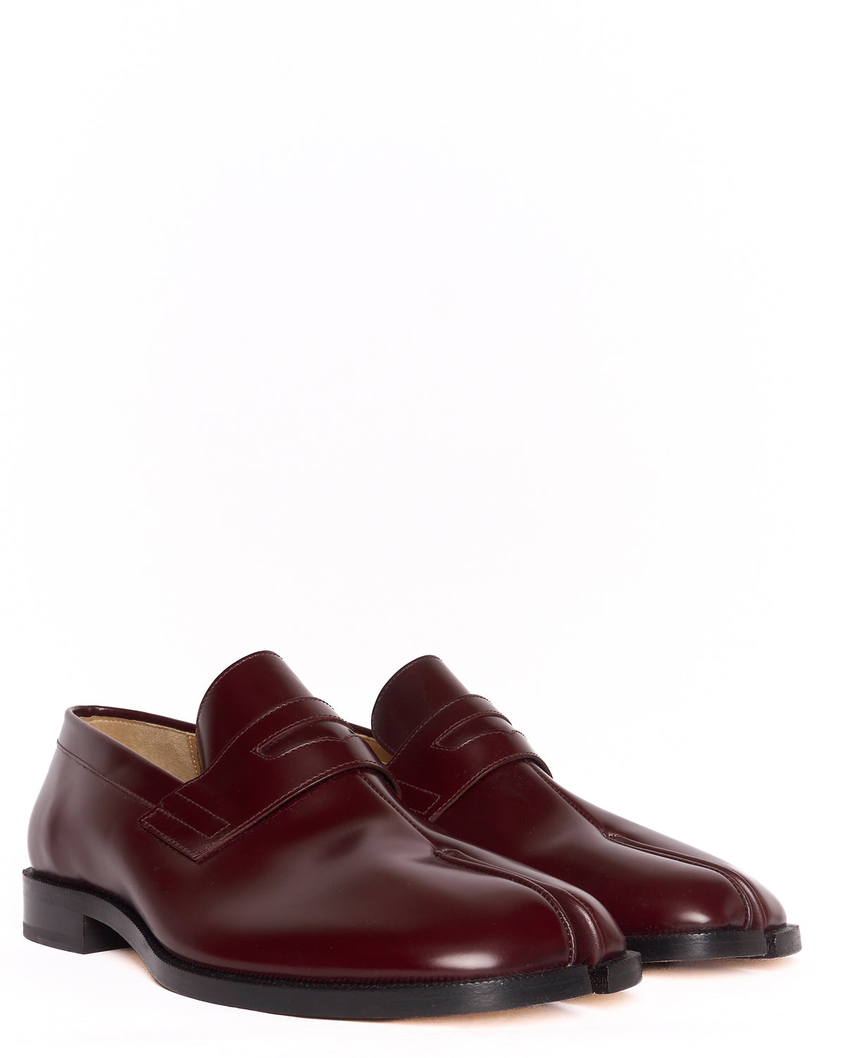 Maison Margiela Burgundy Tabi Loafers