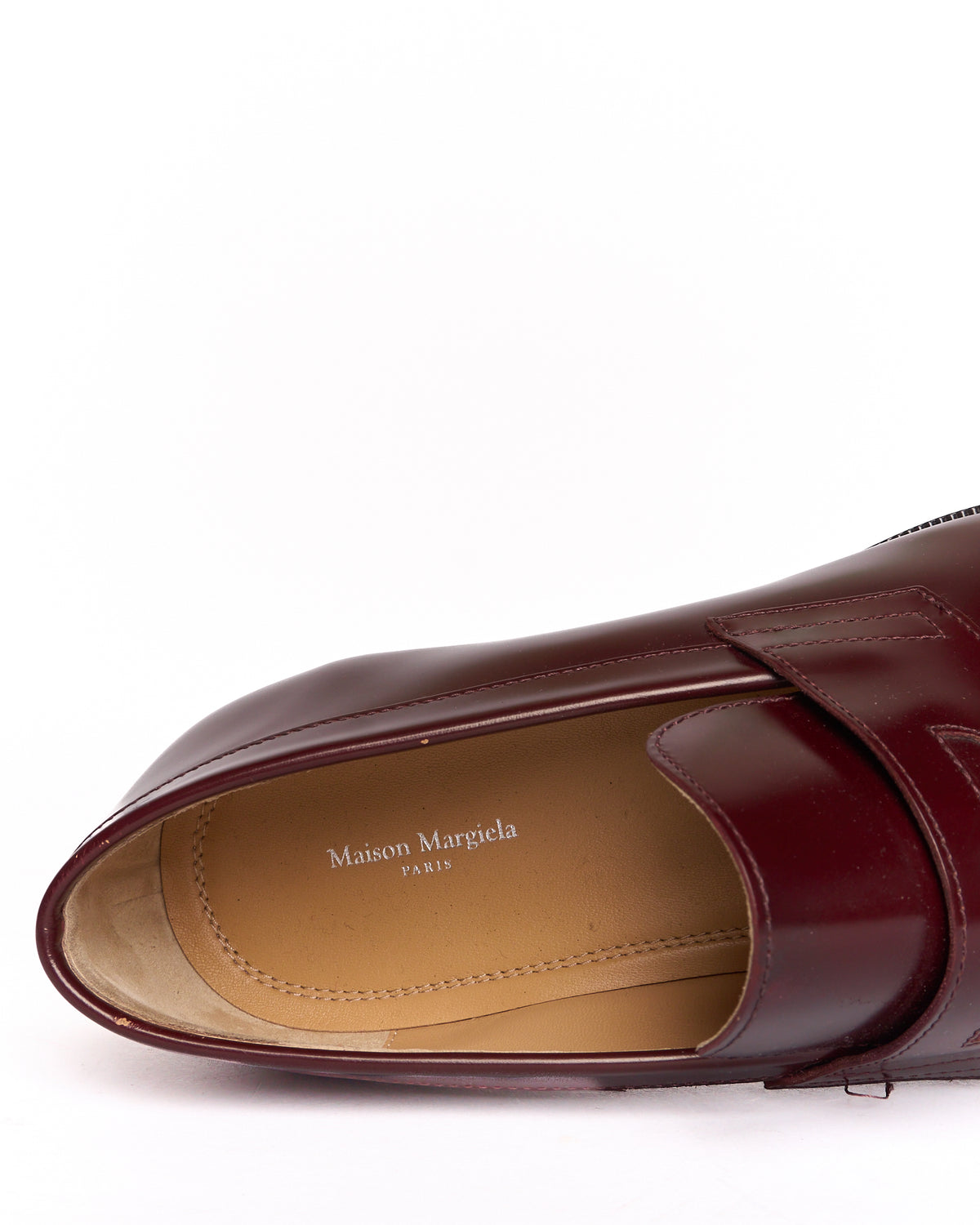 Maison Margiela Burgundy Tabi Loafers