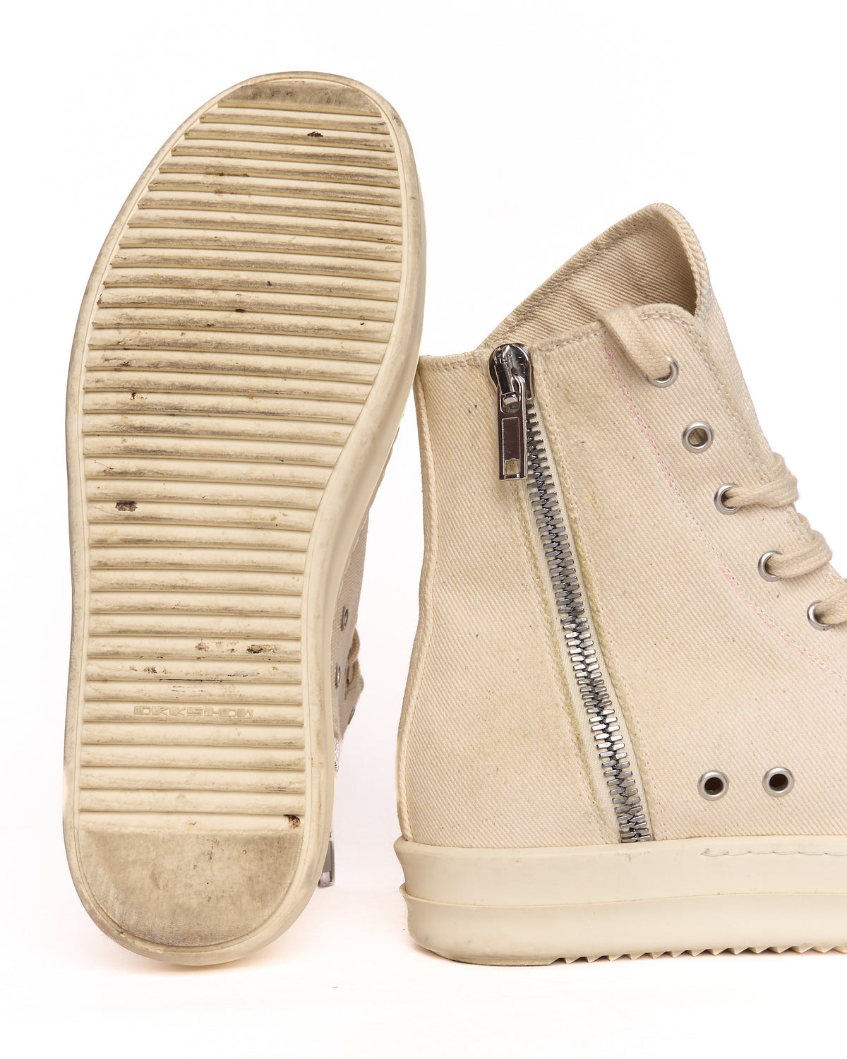 Rick Owens DRKSHDW Off-White Pentagram High Top Ramones